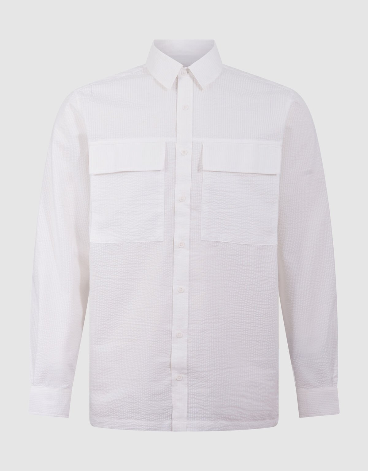 Seersucker Hemd Wei&szlig; SHOEBY MEN