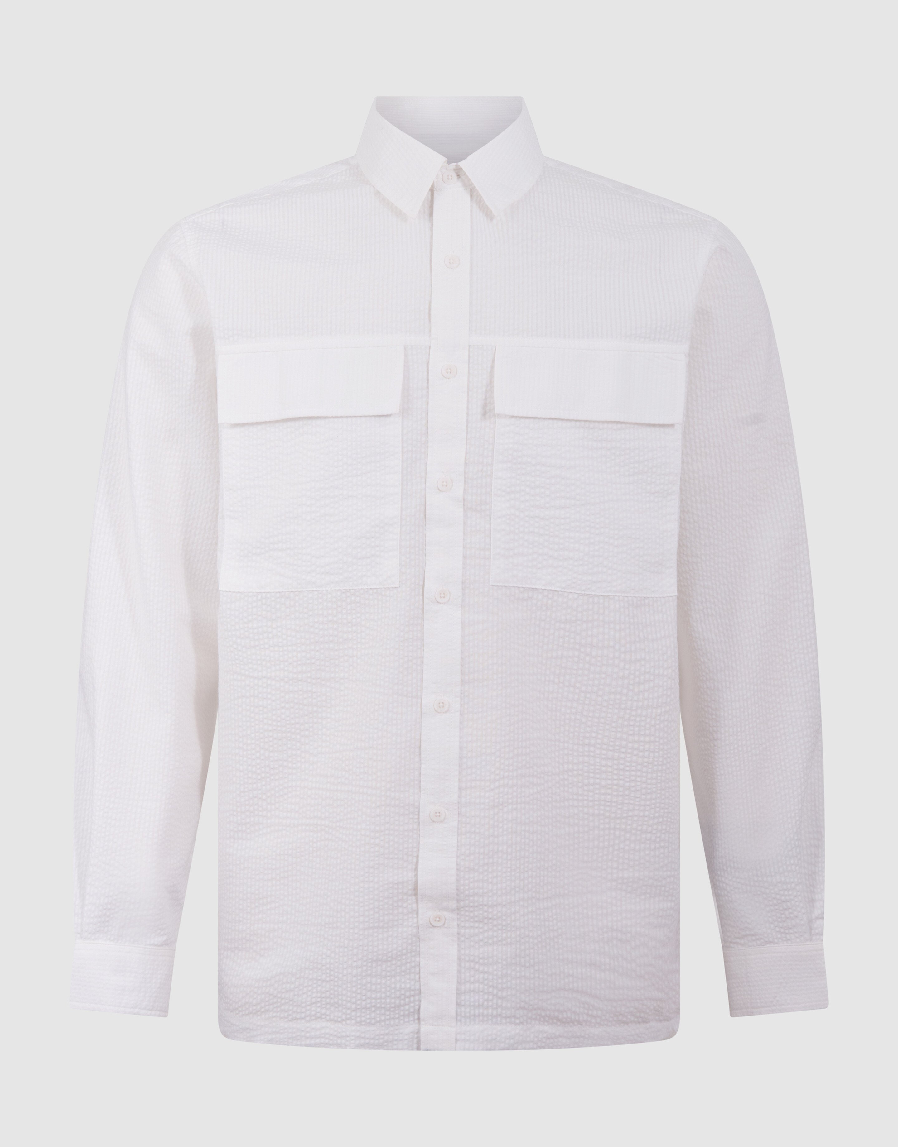 Seersucker Hemd Wei&szlig; SHOEBY MEN