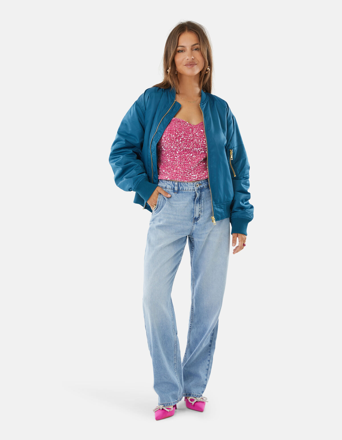 Barrel Leg Jeans Hellblau L32 von Lizzy SHOEBY WOMEN