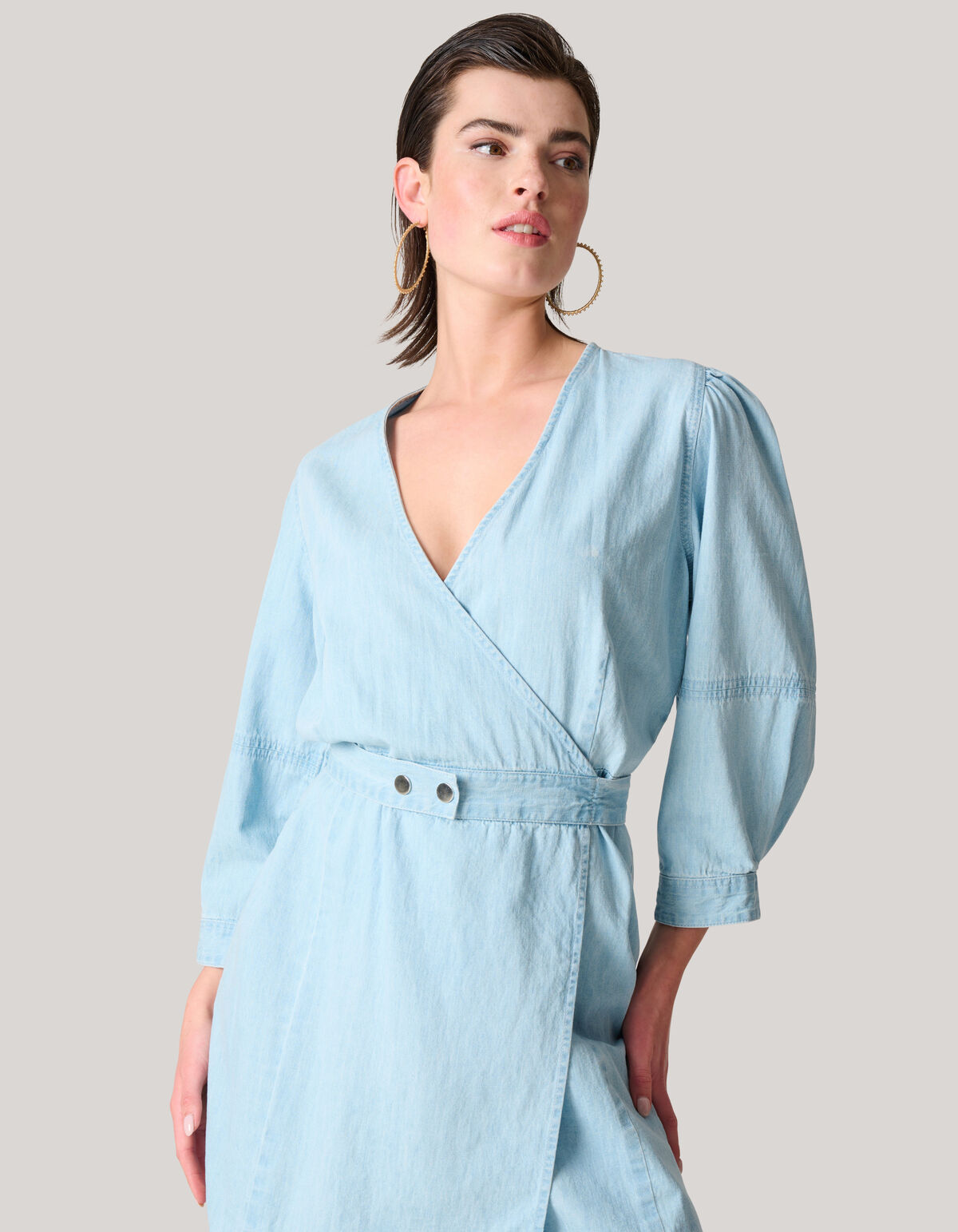 Denim Minikleid Hellblau SHOEBY WOMEN