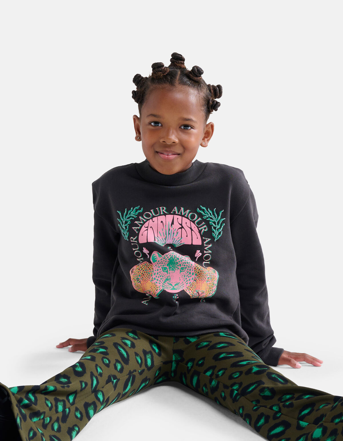 Sweatshirt mit Tigerdruck Dunkelgrau SHOEBY GIRLS