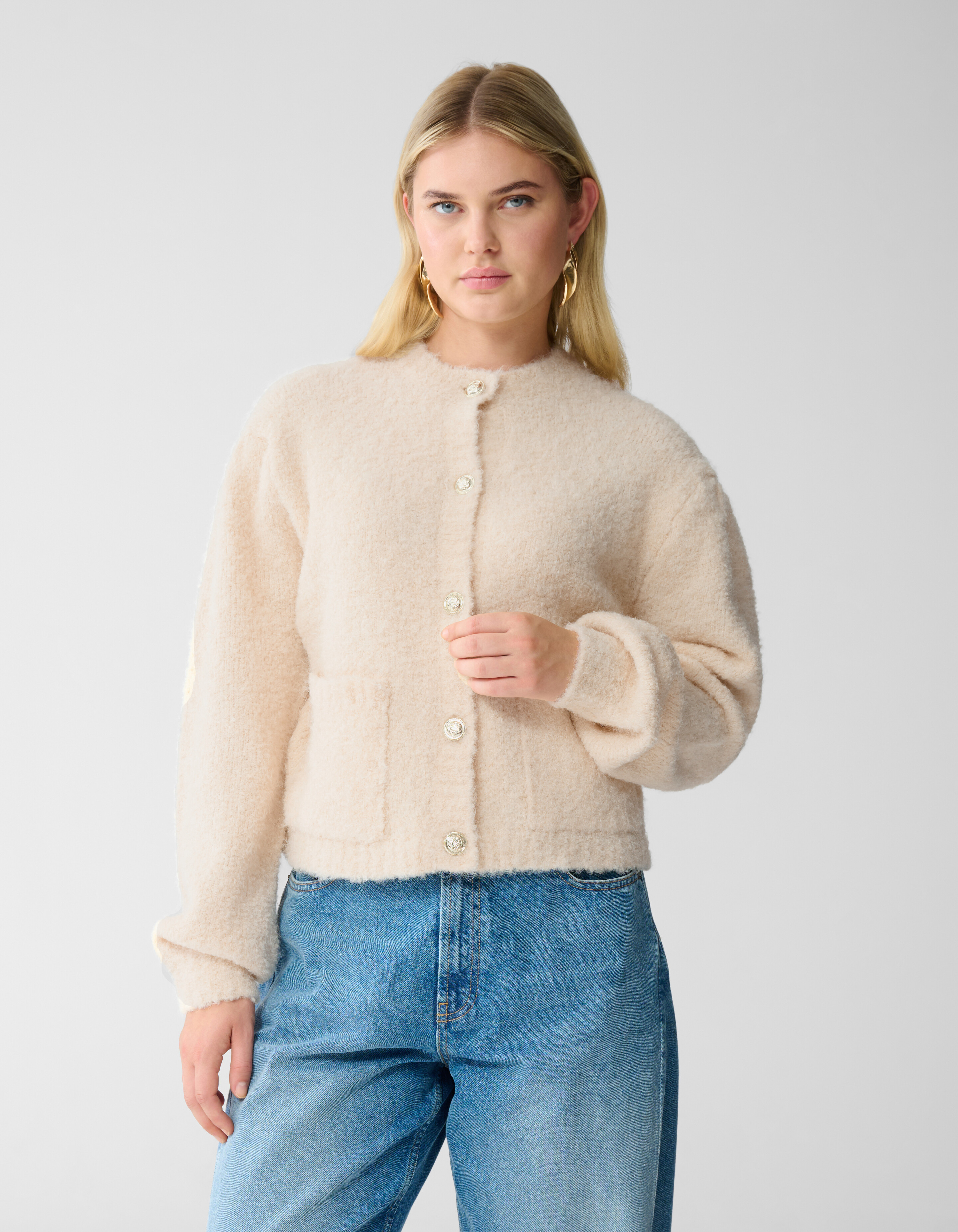 Teddy Knit Cardigan Off-White SHOEBY WOMEN