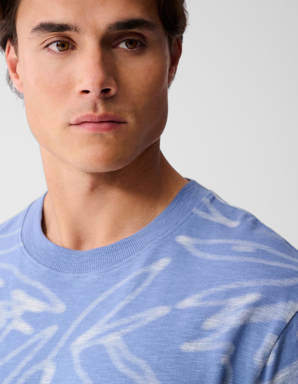 Bedrucktes T-shirt Hellblau SHOEBY MEN