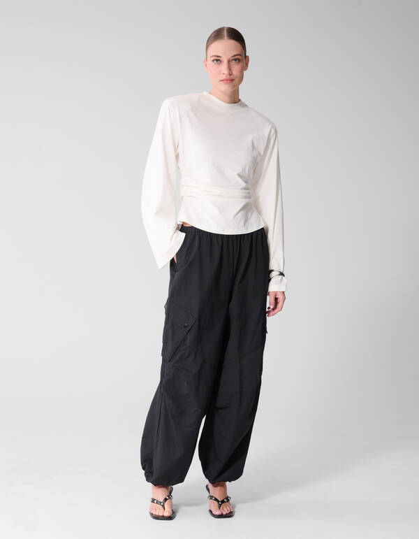 Cargo Balloon Fit Broek Zwart SHOEBY WOMEN