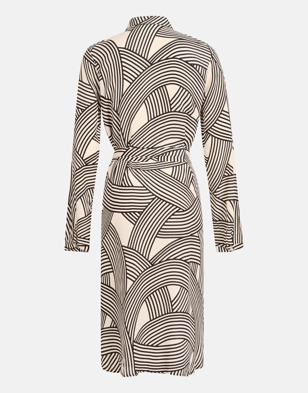 Printed Midi Jurk Gebroken Wit SHOEBY WOMEN