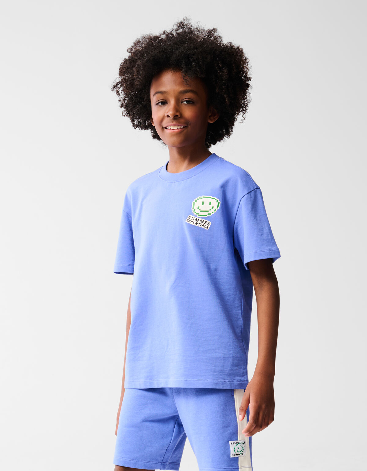 Smiley Kunstwerk T-shirt Blau SHOEBY BOYS