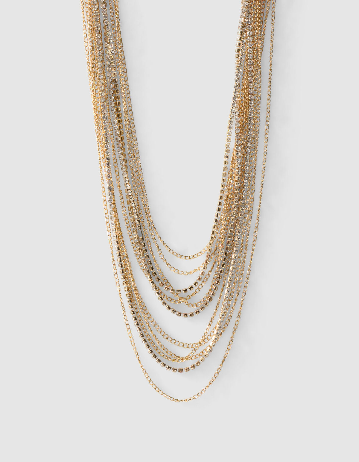 Schicht Strass Kette Gold SHOEBY ACCESSOIRES