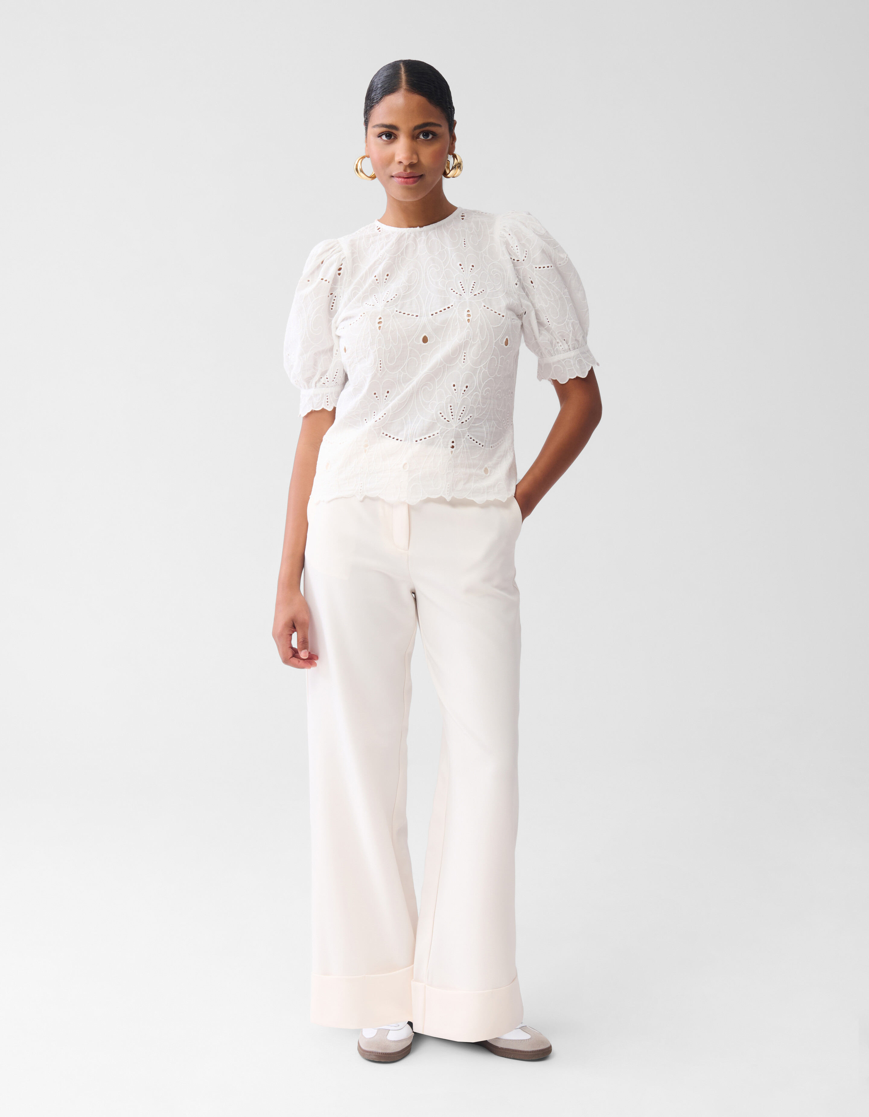 Besticktes Top Off White By Fred SHOEBY WOMEN