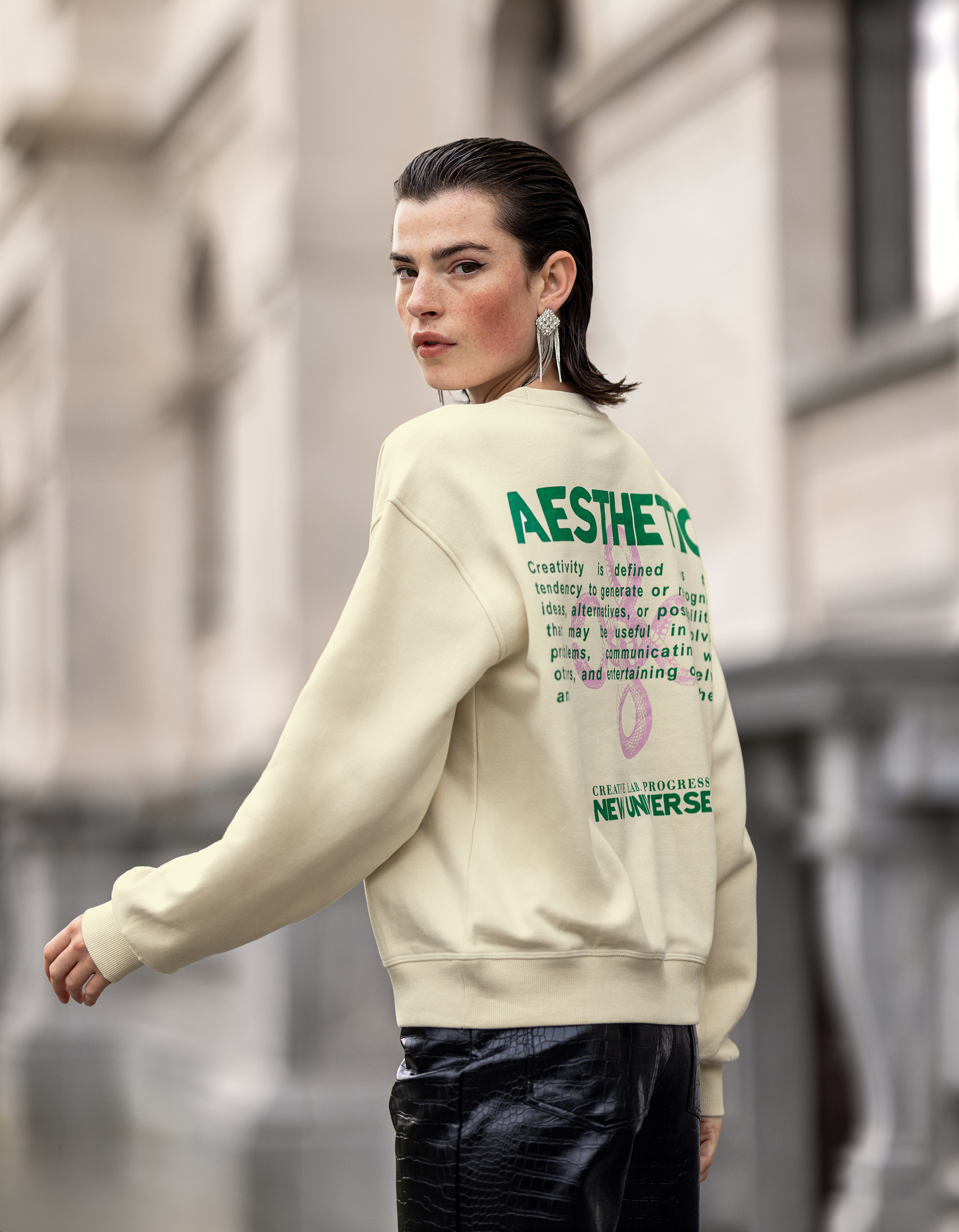 Artwork Pullover Off White SHOEBY WOMEN