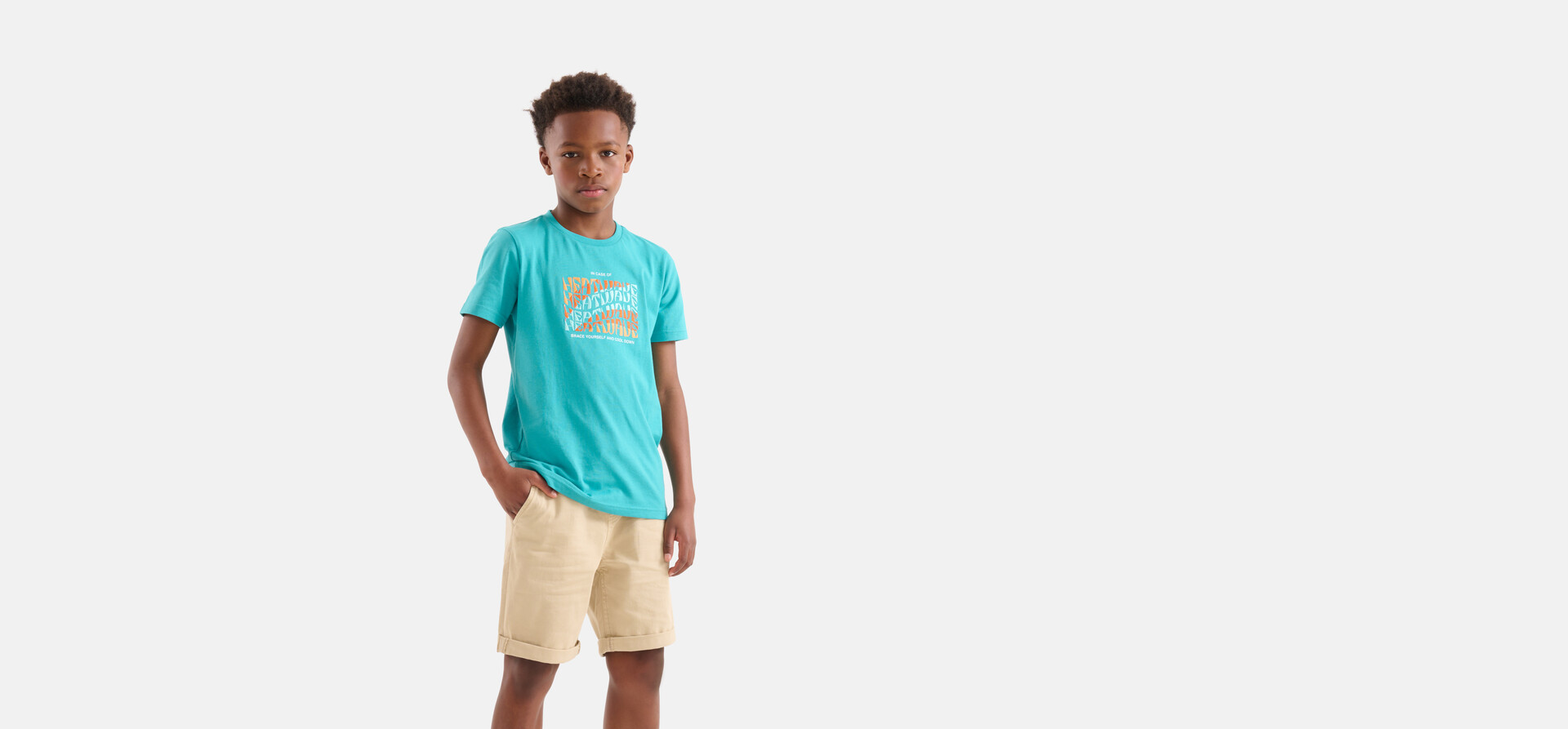 Stickerei-T-Shirt Blau SHOEBY BOYS