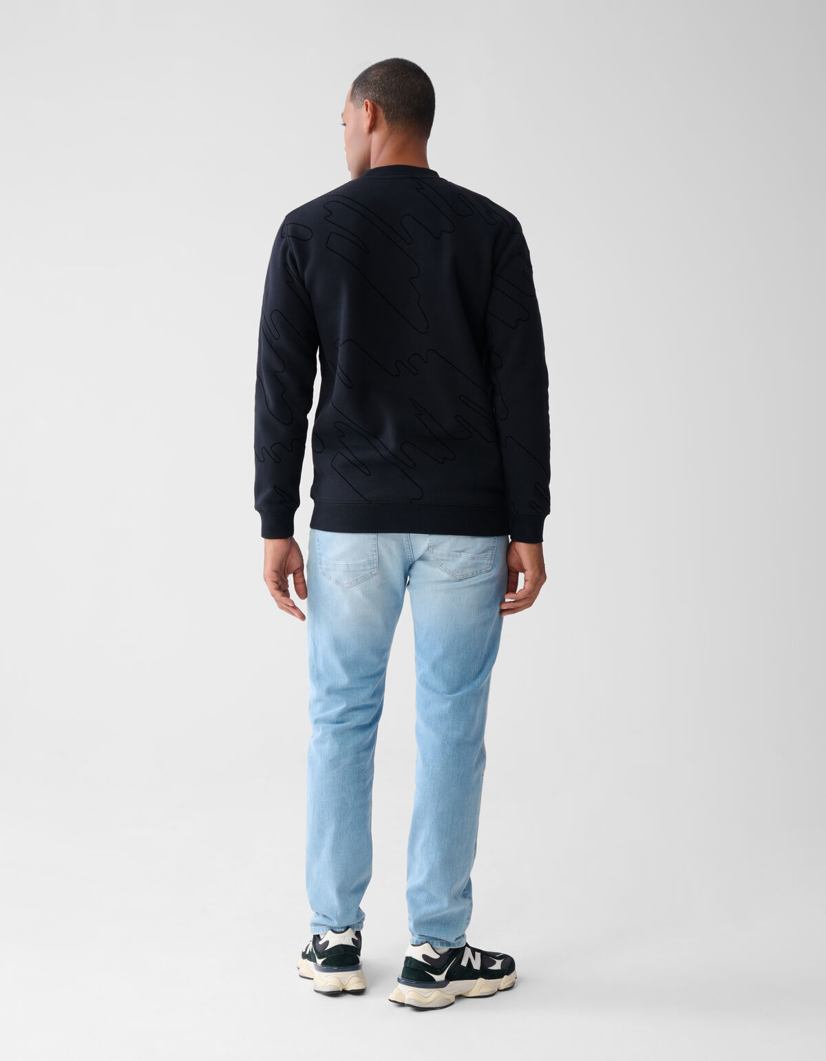 Flock Print Pullover Schwarz SHOEBY MEN