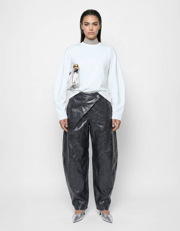 Egg Shape Longsleeve T-shirt Wit SHOEBY WOMEN