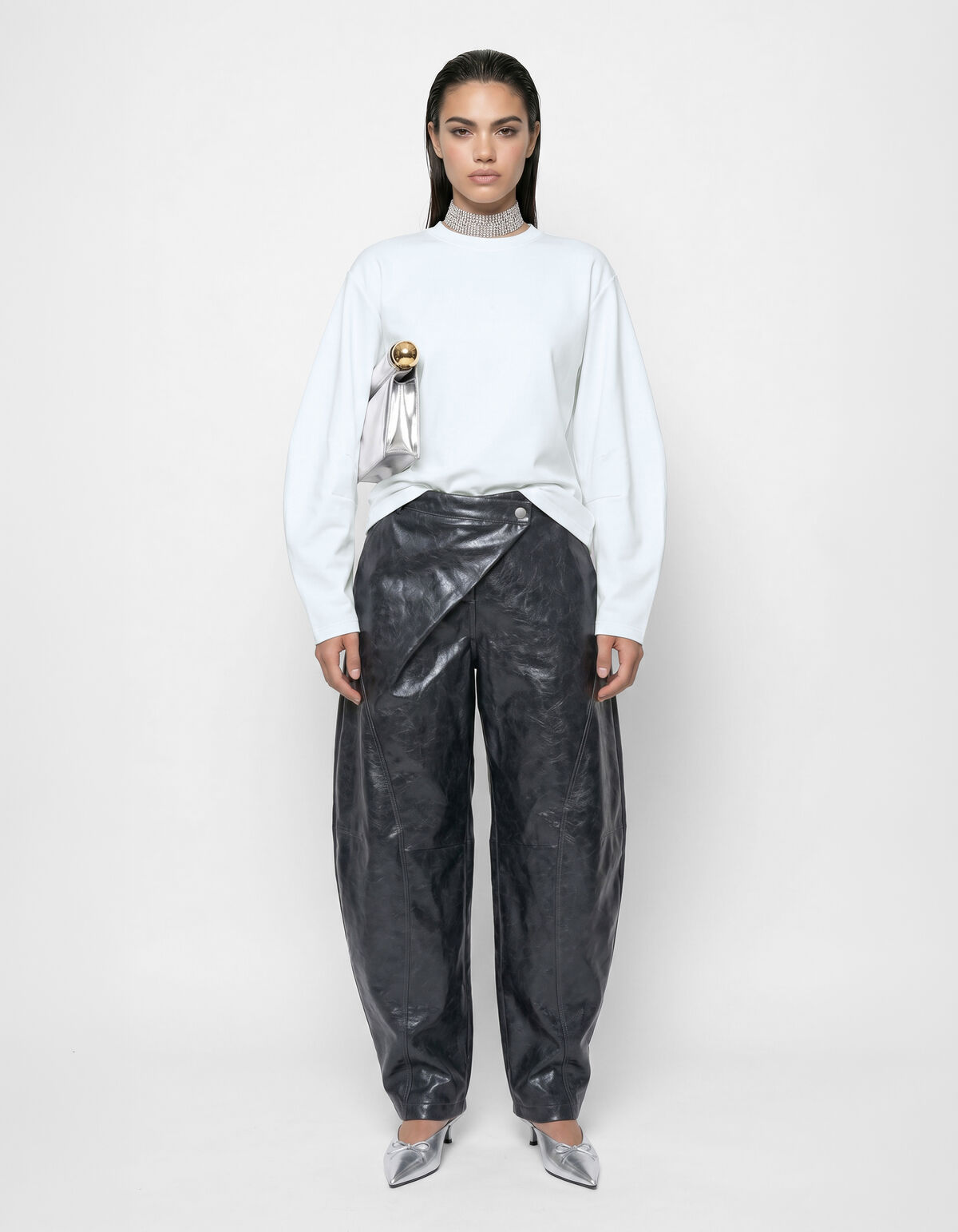 Egg Shape Longsleeve T-shirt Wit SHOEBY WOMEN