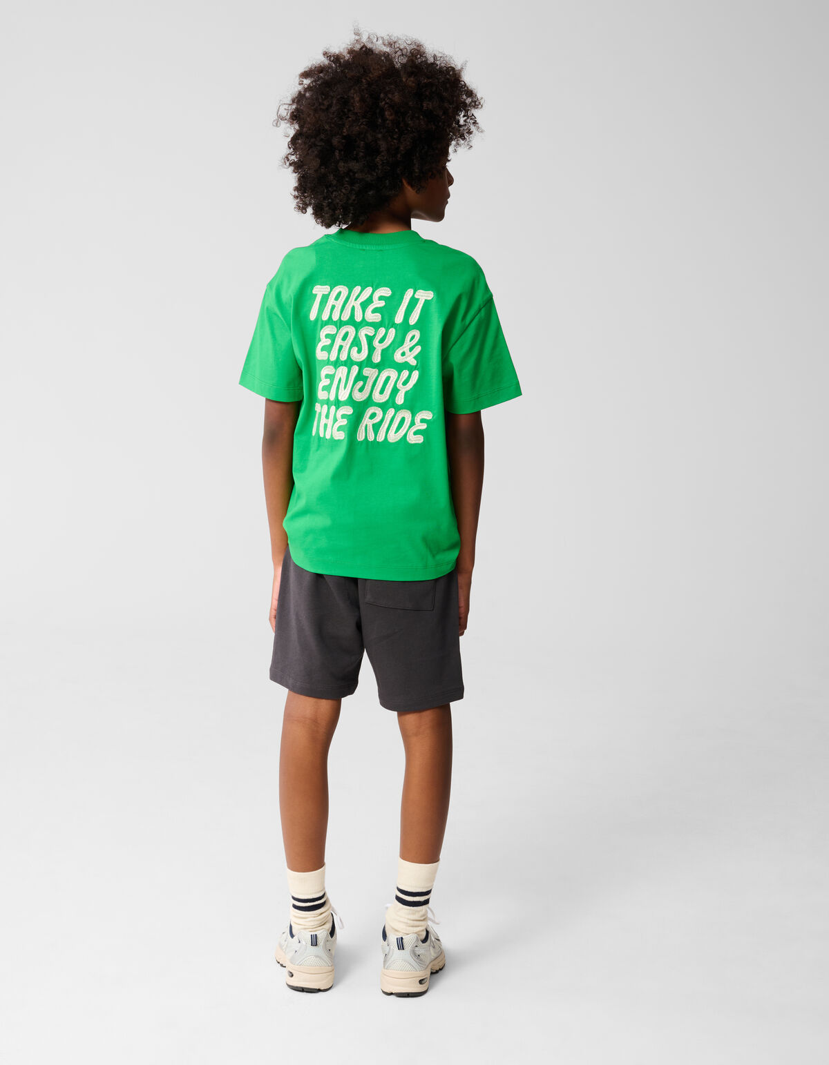 Text-T-Shirt Grün SHOEBY BOYS