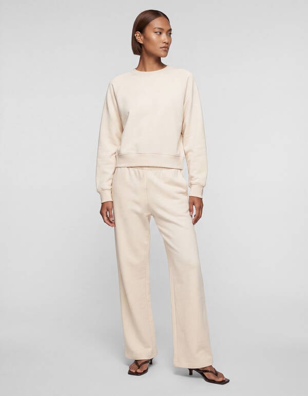 Weit geschnittene Jogginghose in gebrochenem Wei&szlig; SHOEBY WOMEN