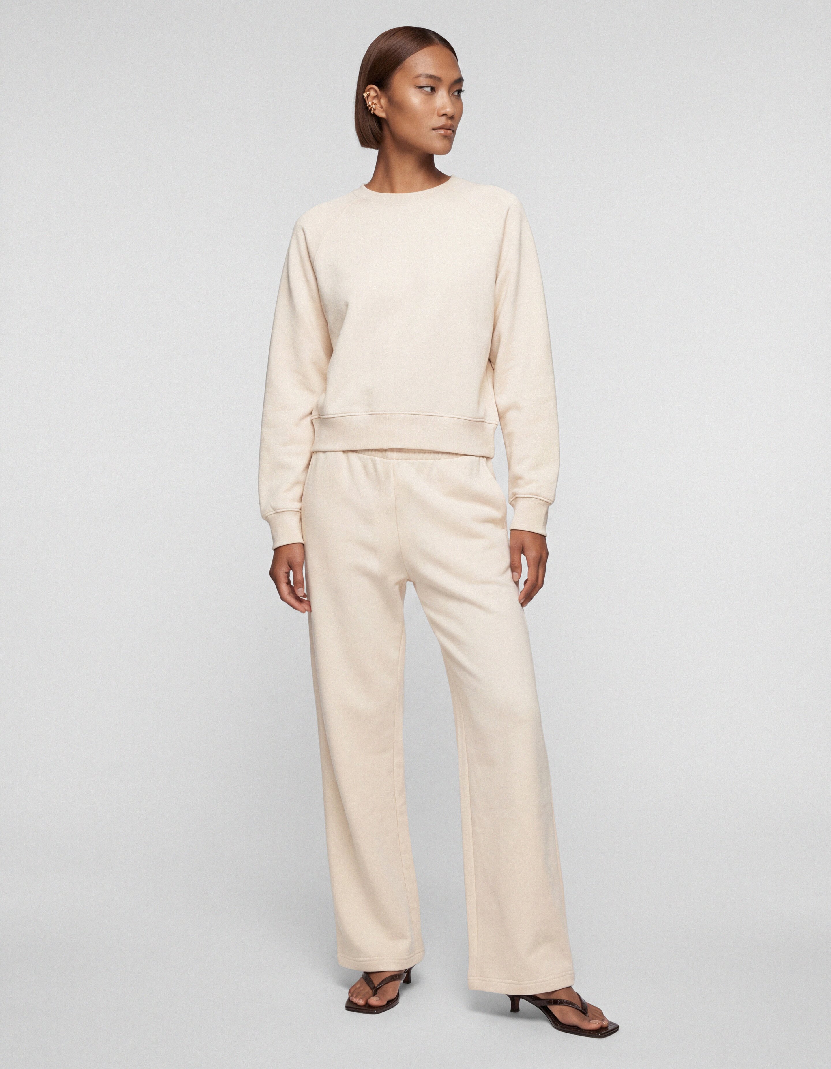 Weit geschnittene Jogginghose in gebrochenem Wei&szlig; SHOEBY WOMEN