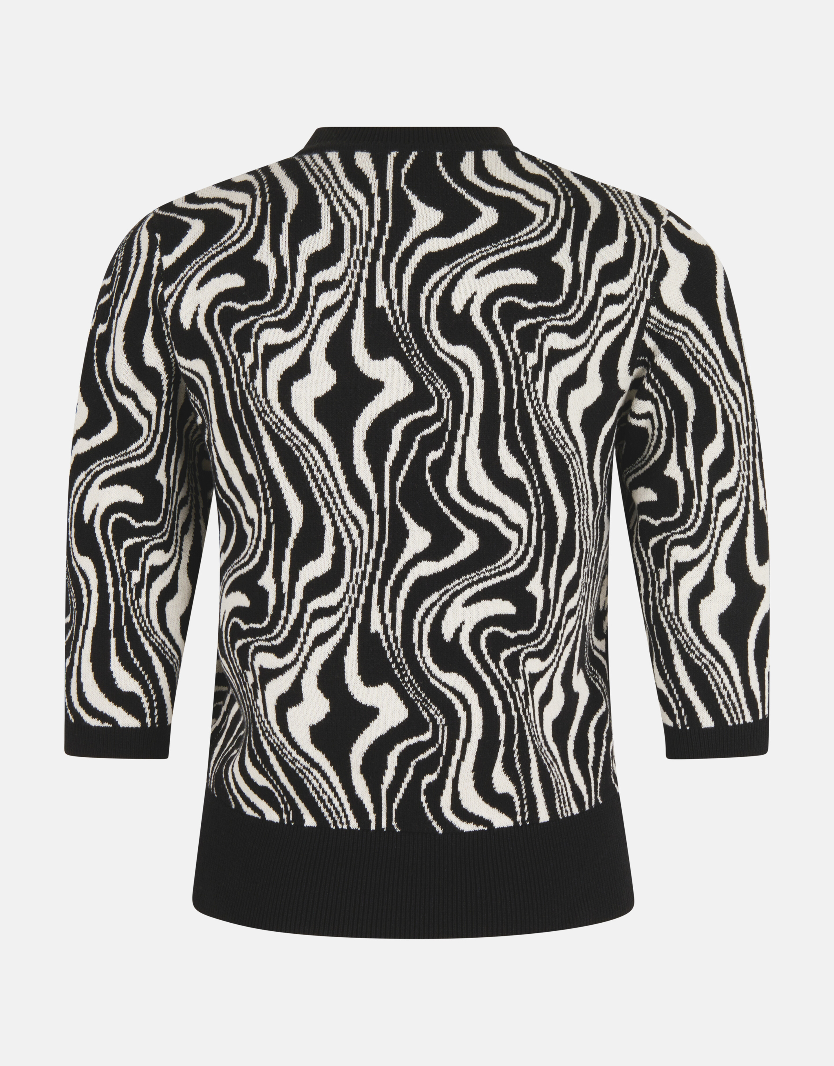 Jacquard Swirl Pullover Schwarz/Weiß SHOEBY WOMEN