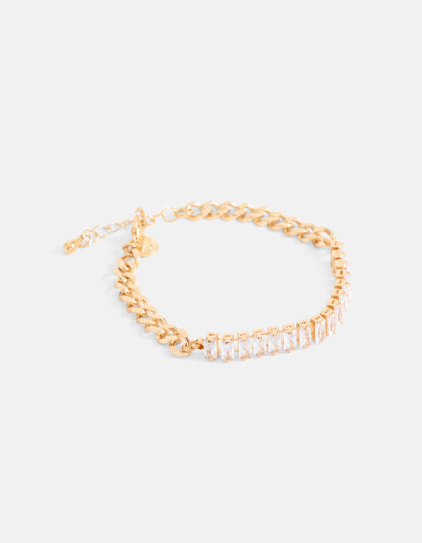 Strass Chain Armband Goud SHOEBY ACCESSOIRES