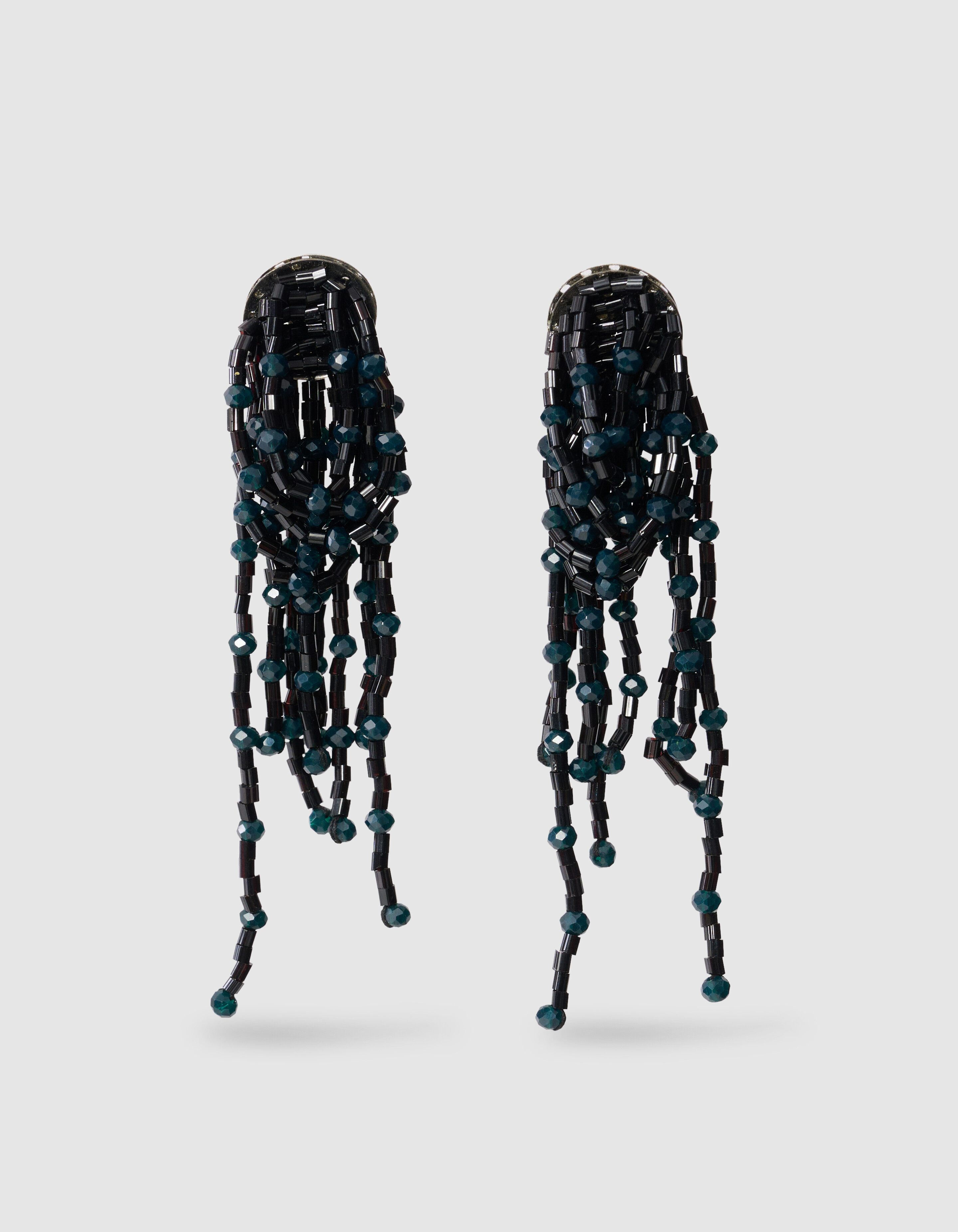 Schwarze Ohrringe mit mehreren Perlen SHOEBY ACCESSOIRES