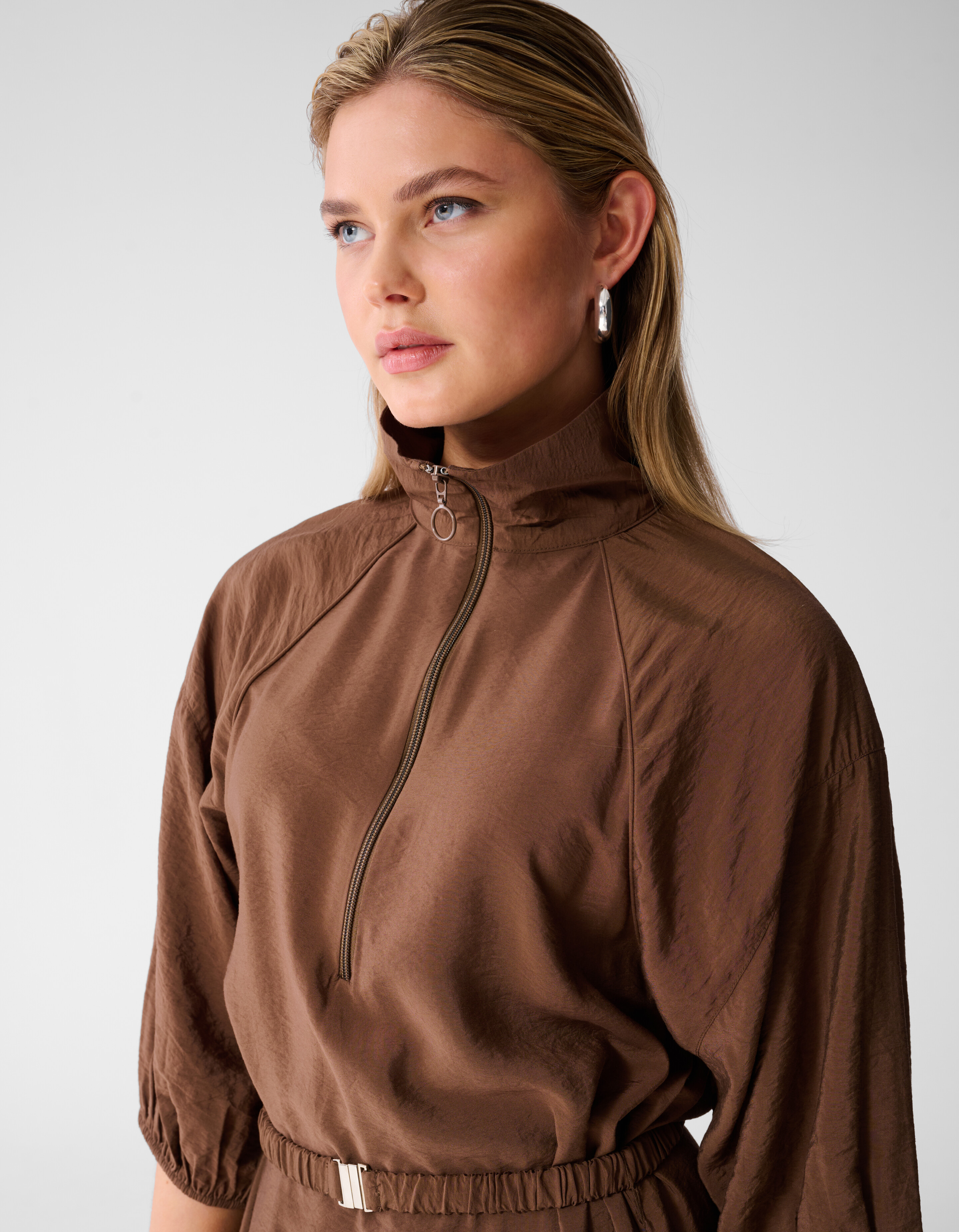 Sportlicher Trainingsanzug Maxi Kleid Braun SHOEBY WOMEN