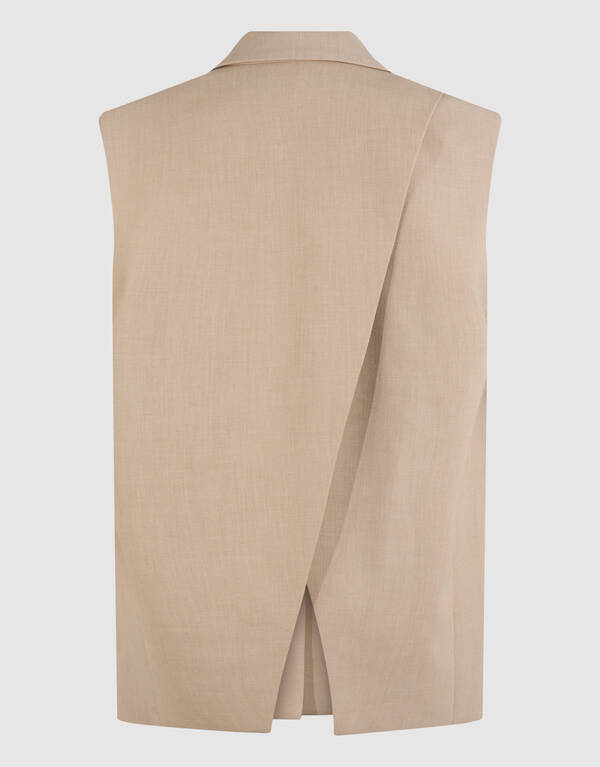 Ärmelloser Blazer mit Kettenmuster, Sand SHOEBY WOMEN