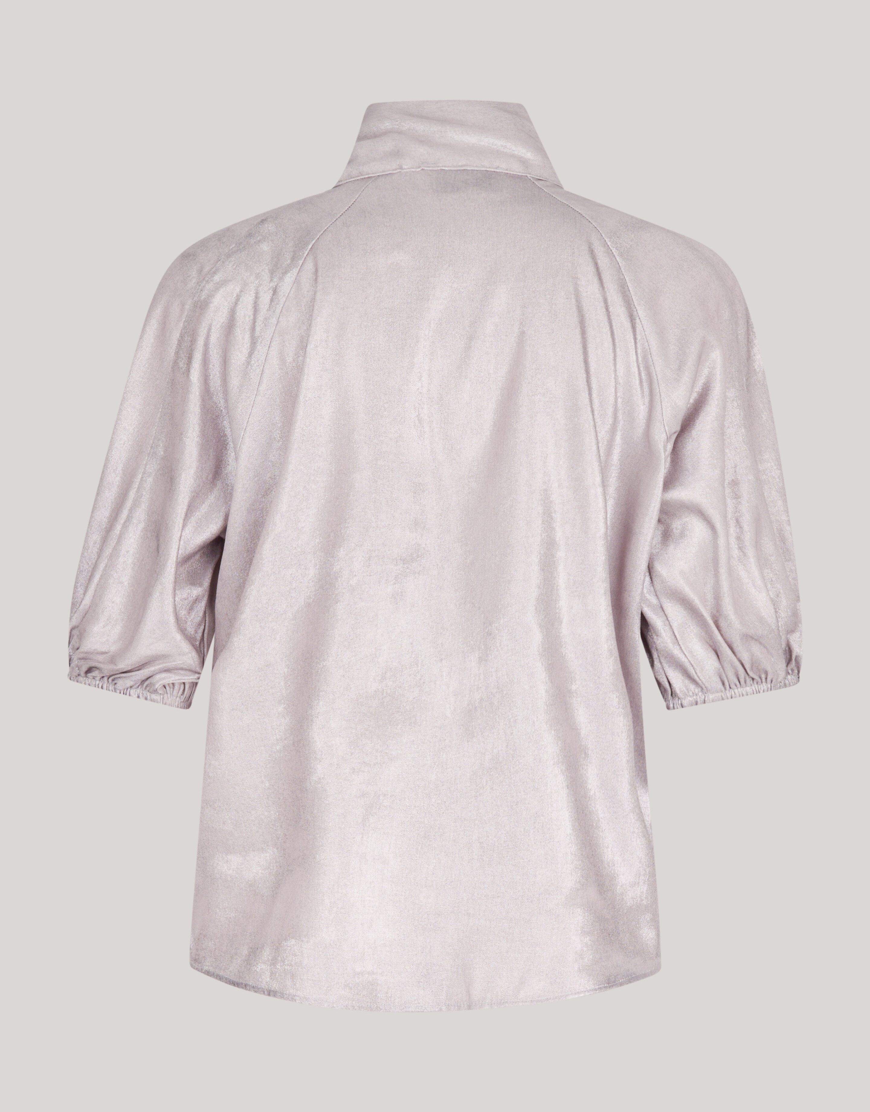 Metallic Denim Blouse Zilver SHOEBY WOMEN