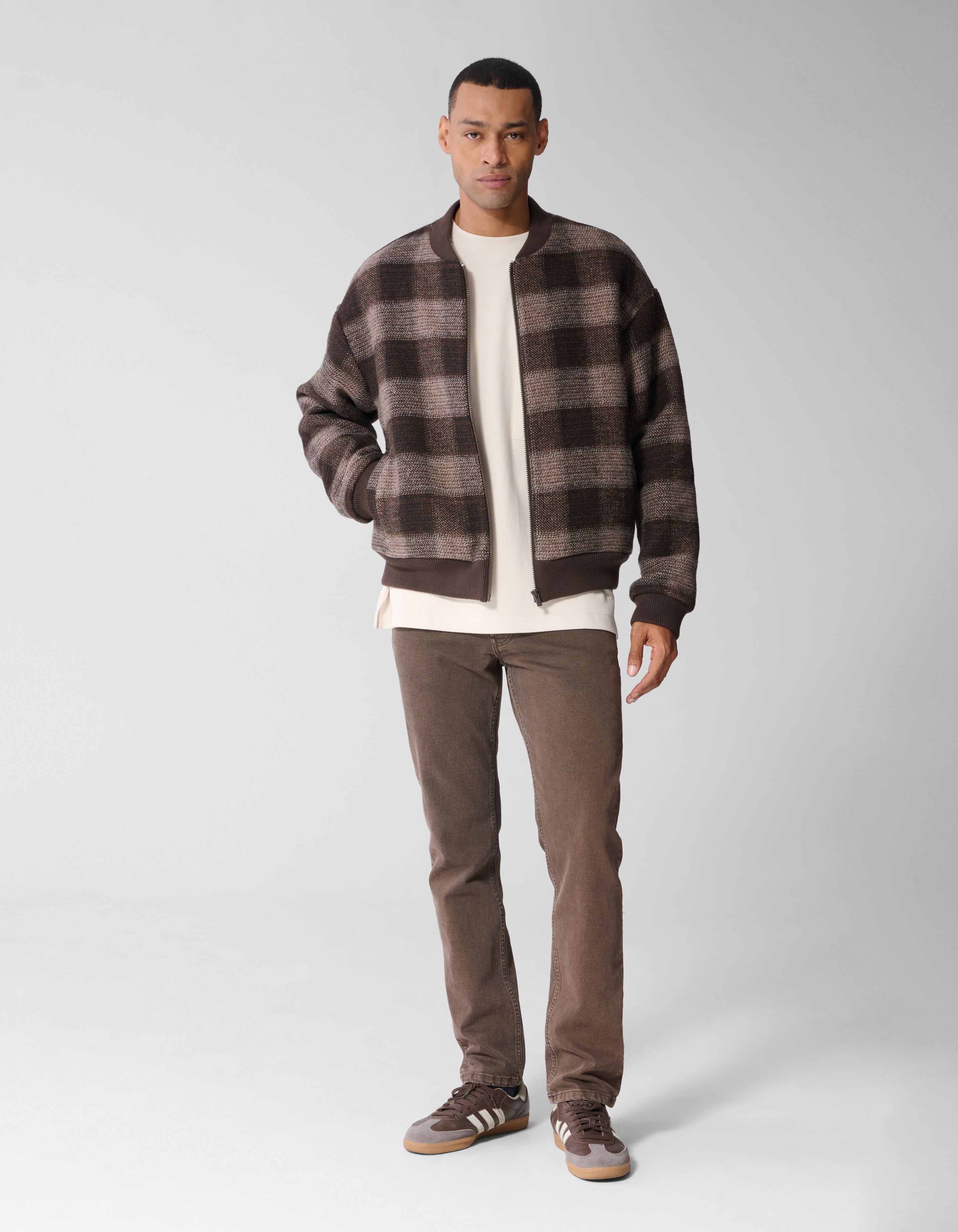 Soft Check Bomberjacke Braun SHOEBY MEN