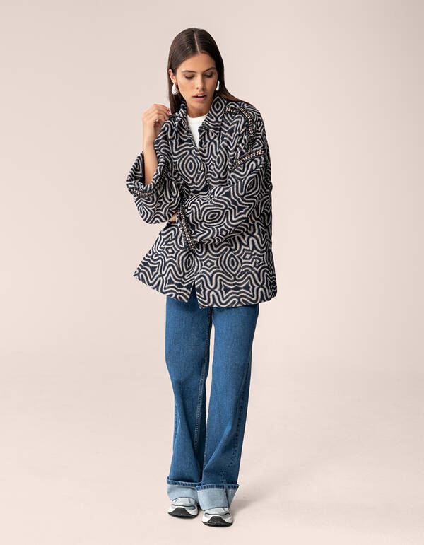 Jacquard Tape Jack Dunkelblau Von Mieke SHOEBY WOMEN