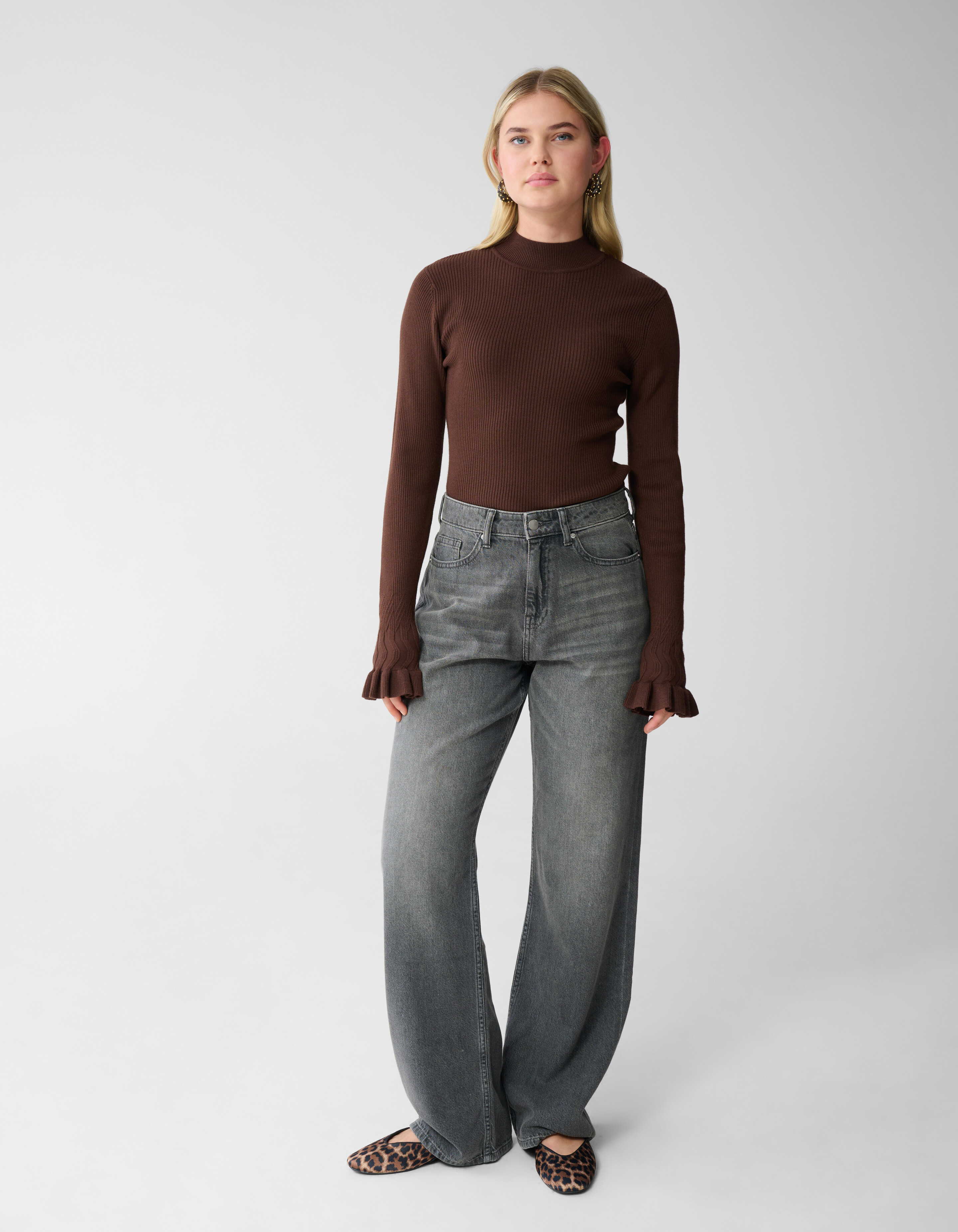 Frill Top Dunkelbraun SHOEBY WOMEN