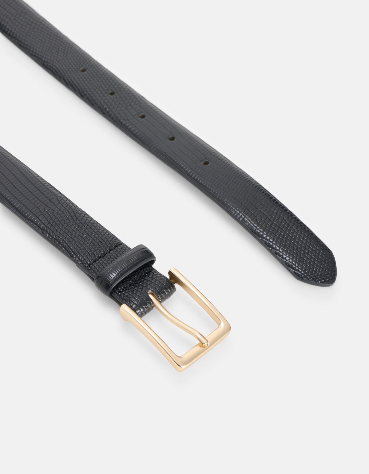 Klassischer Gürtel mit Schlangendruck Schwarz SHOEBY ACCESSOIRES