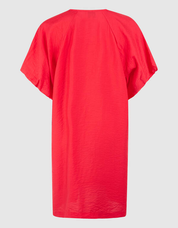 V-Ausschnitt Mini Kleid Rot SHOEBY WOMEN