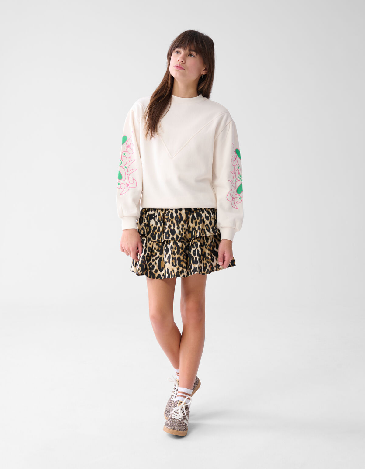 Bedruckter Leoparden-Rock Braun SHOEBY GIRLS