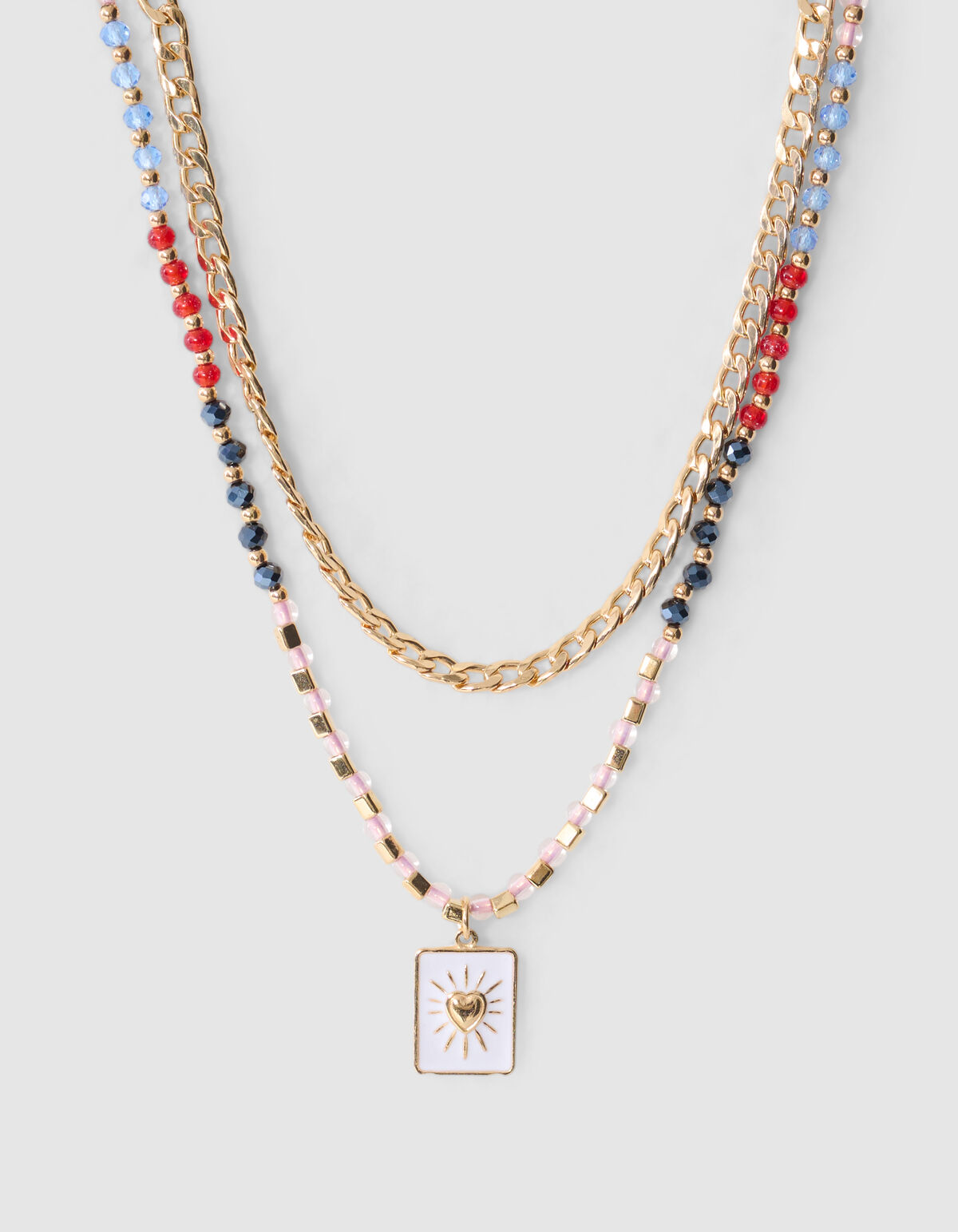 Layered Beaded Halskette Gold SHOEBY ACCESSOIRES