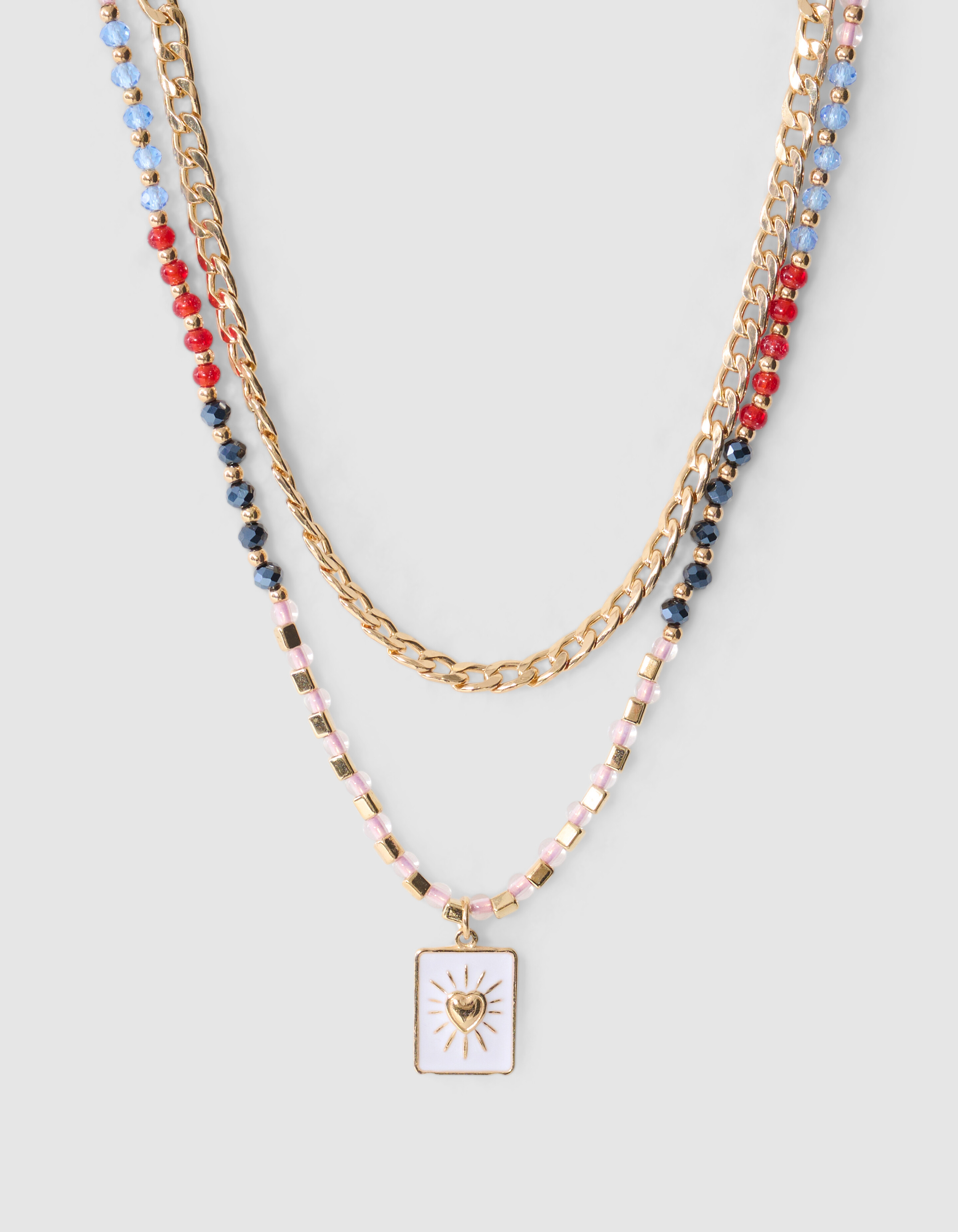 Layered Beaded Halskette Gold SHOEBY ACCESSOIRES