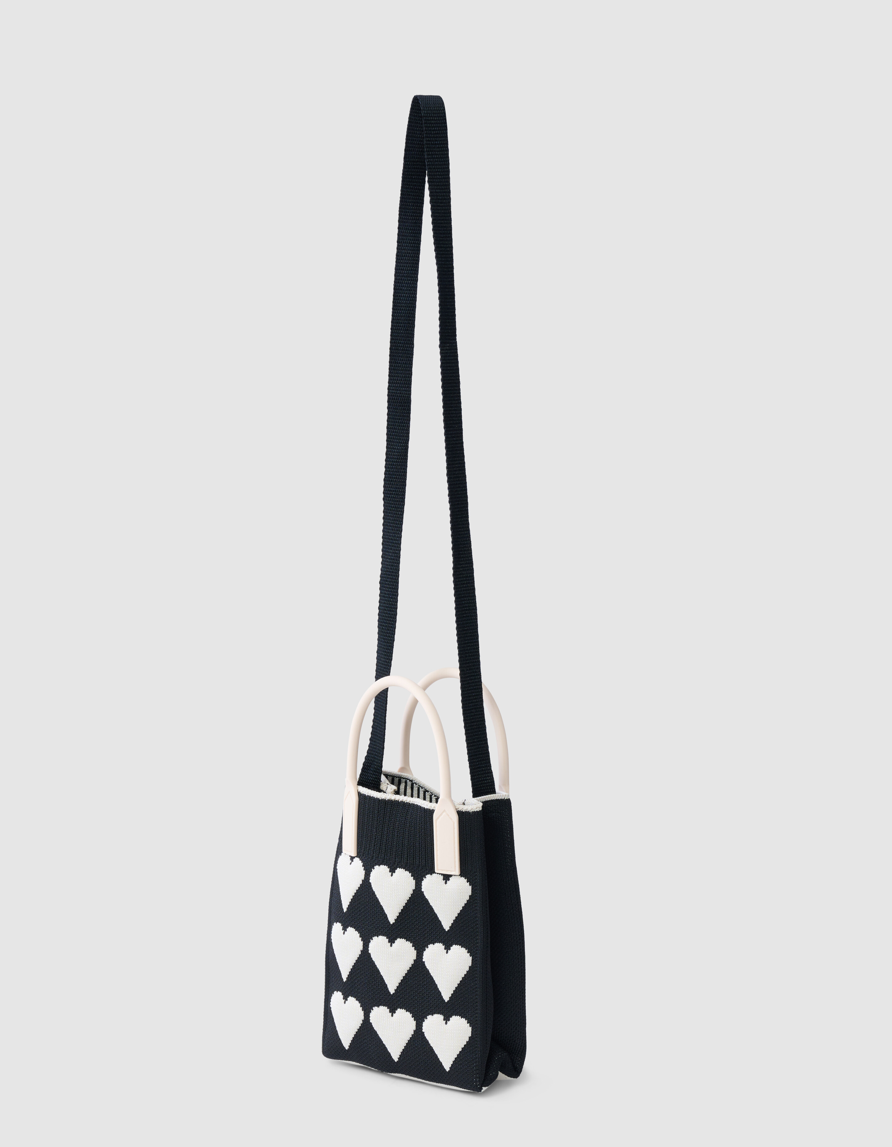 Gestrickte Herztasche Schwarz SHOEBY ACCESSOIRES