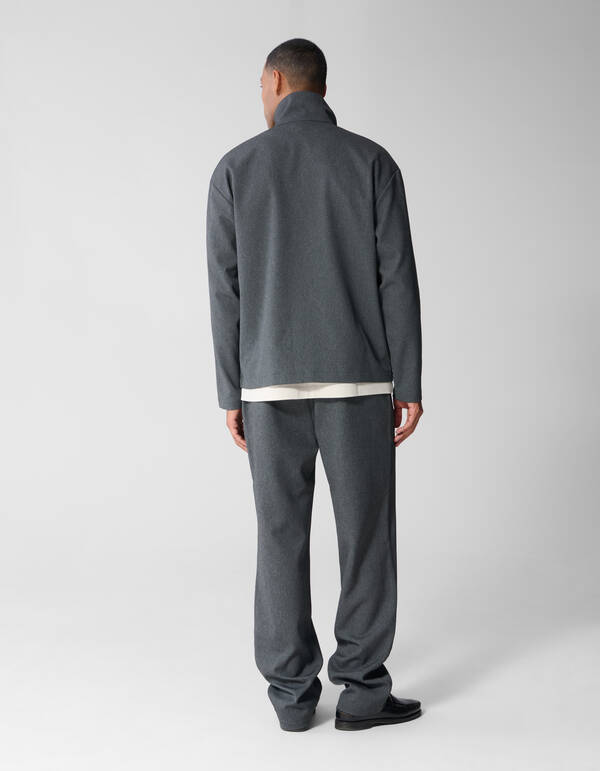 Melange Funnel Jacke Grau SHOEBY MEN