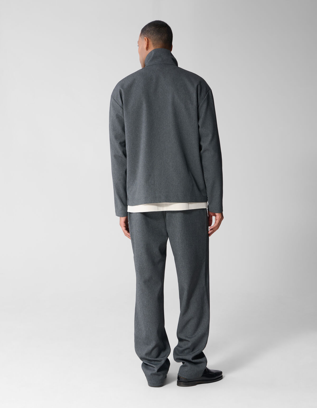 Melange Funnel Jacke Grau SHOEBY MEN