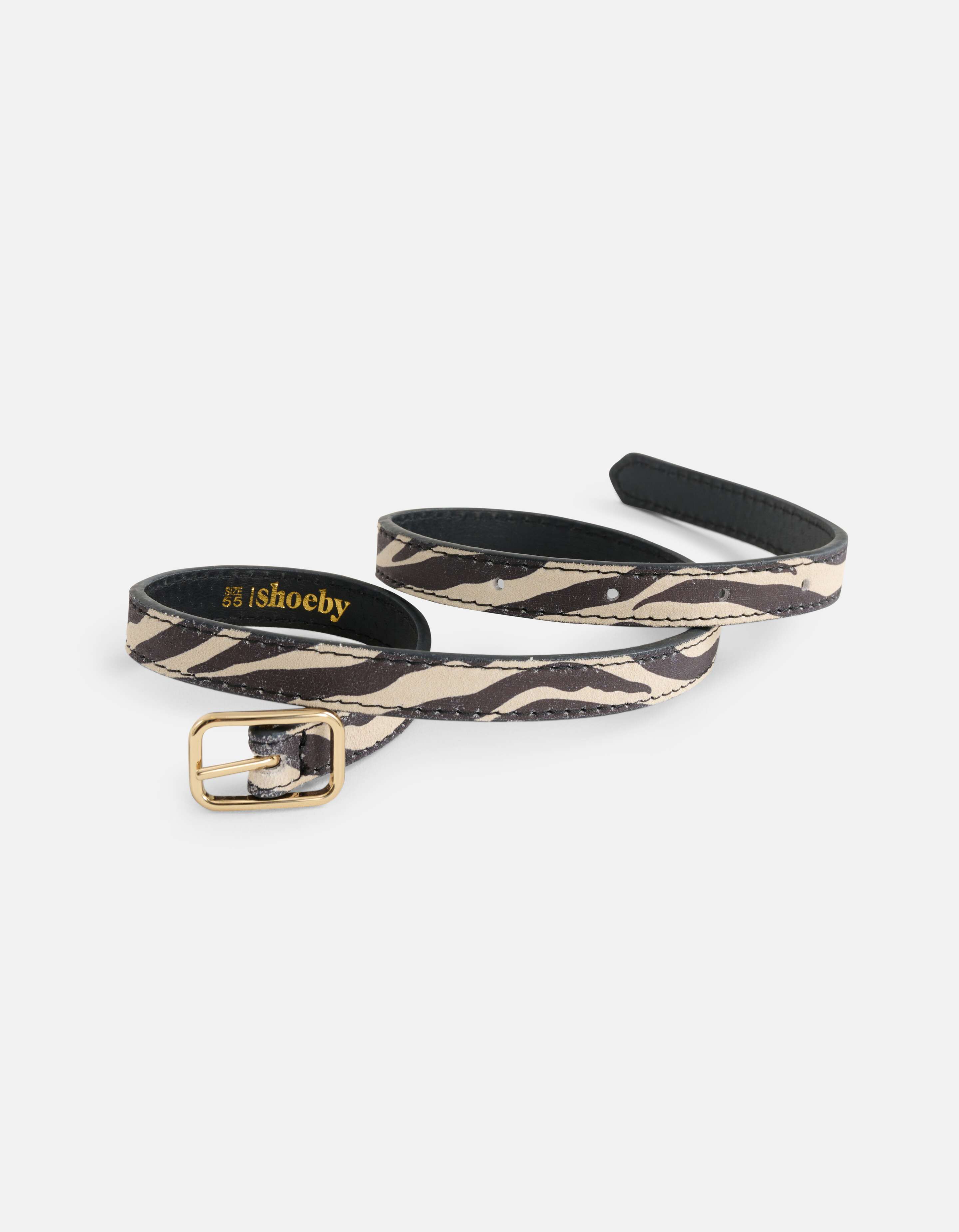 Zebradruck Gürtel Schwarz/Weiß SHOEBY ACCESSOIRES