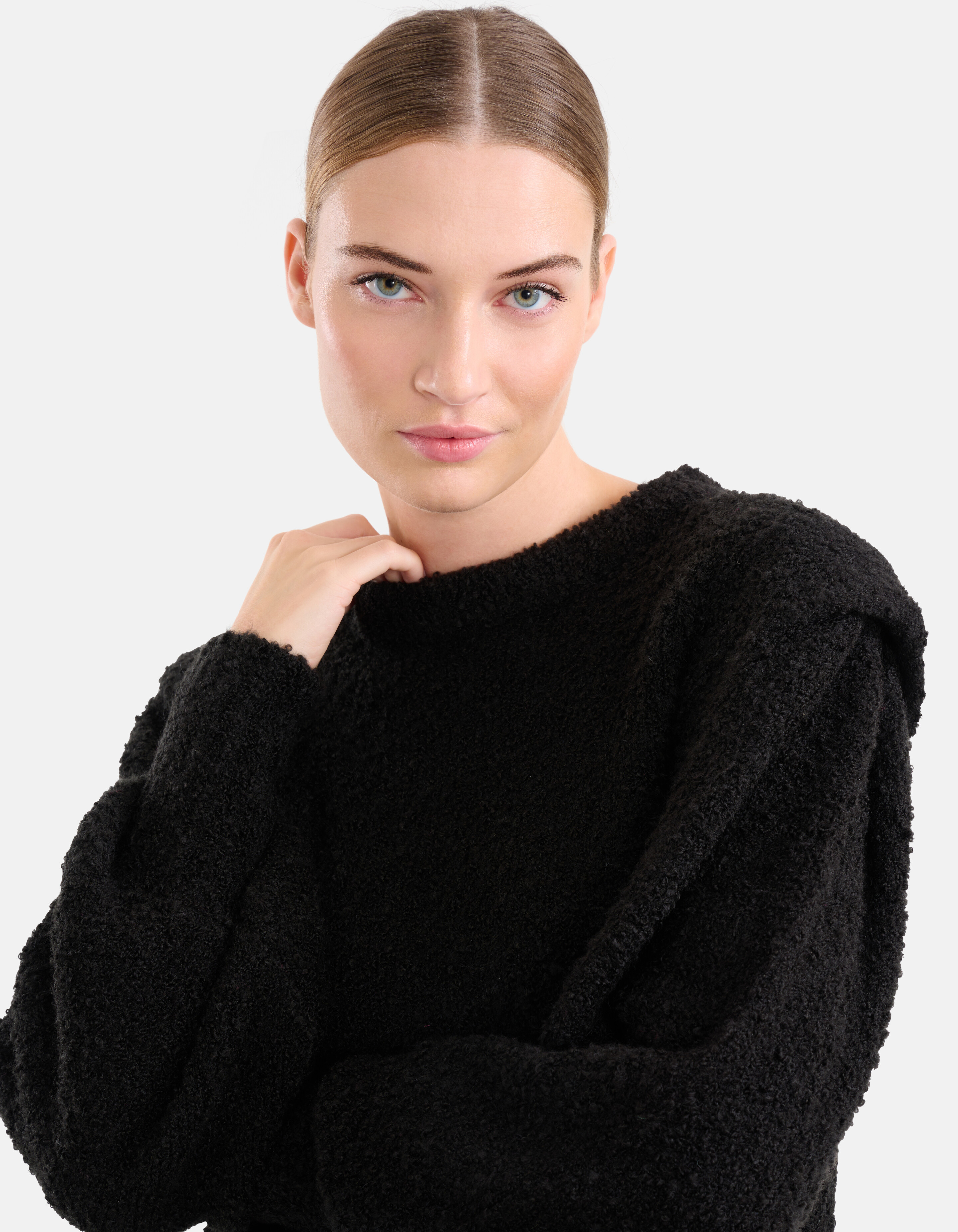 Boucle-Pullover Schwarz SHOEBY WOMEN