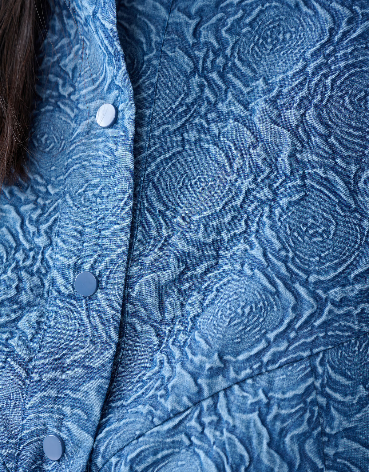 Bedruckter Jeansbomber Dunkelblau SHOEBY WOMEN