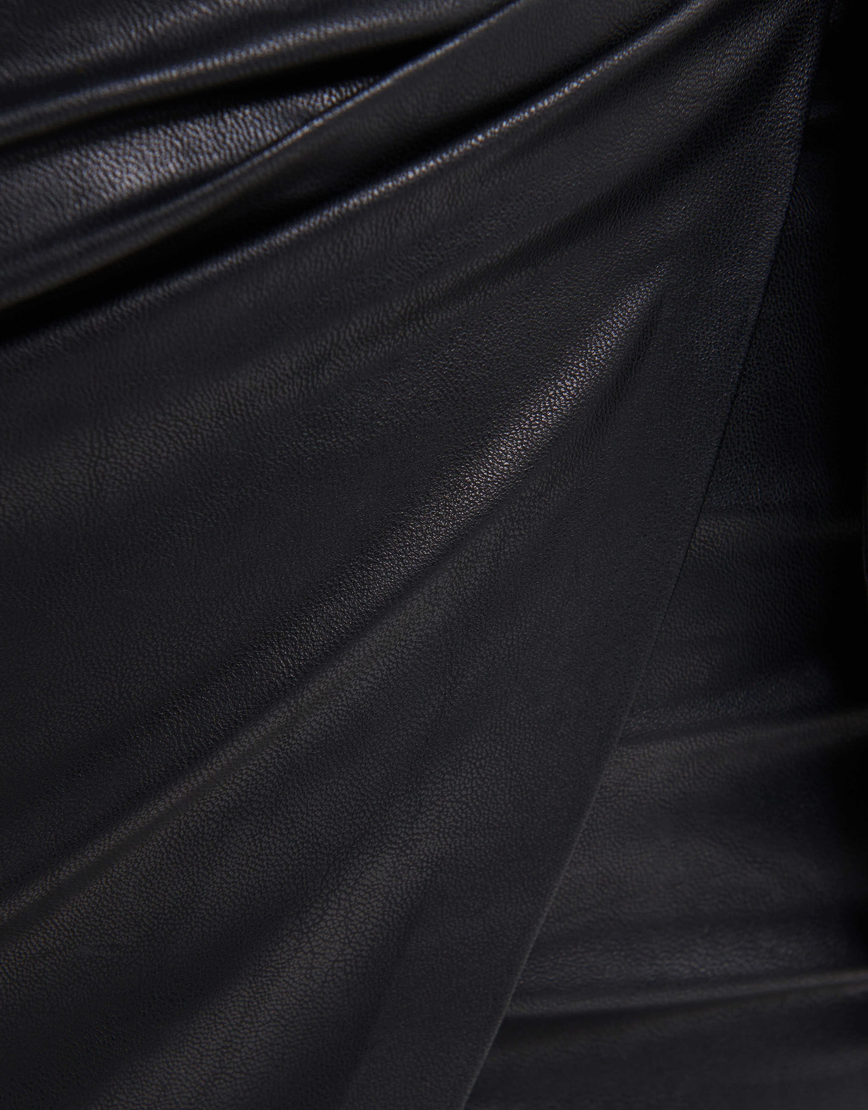Veganer Midirock aus Leder Schwarz von Fred SHOEBY WOMEN