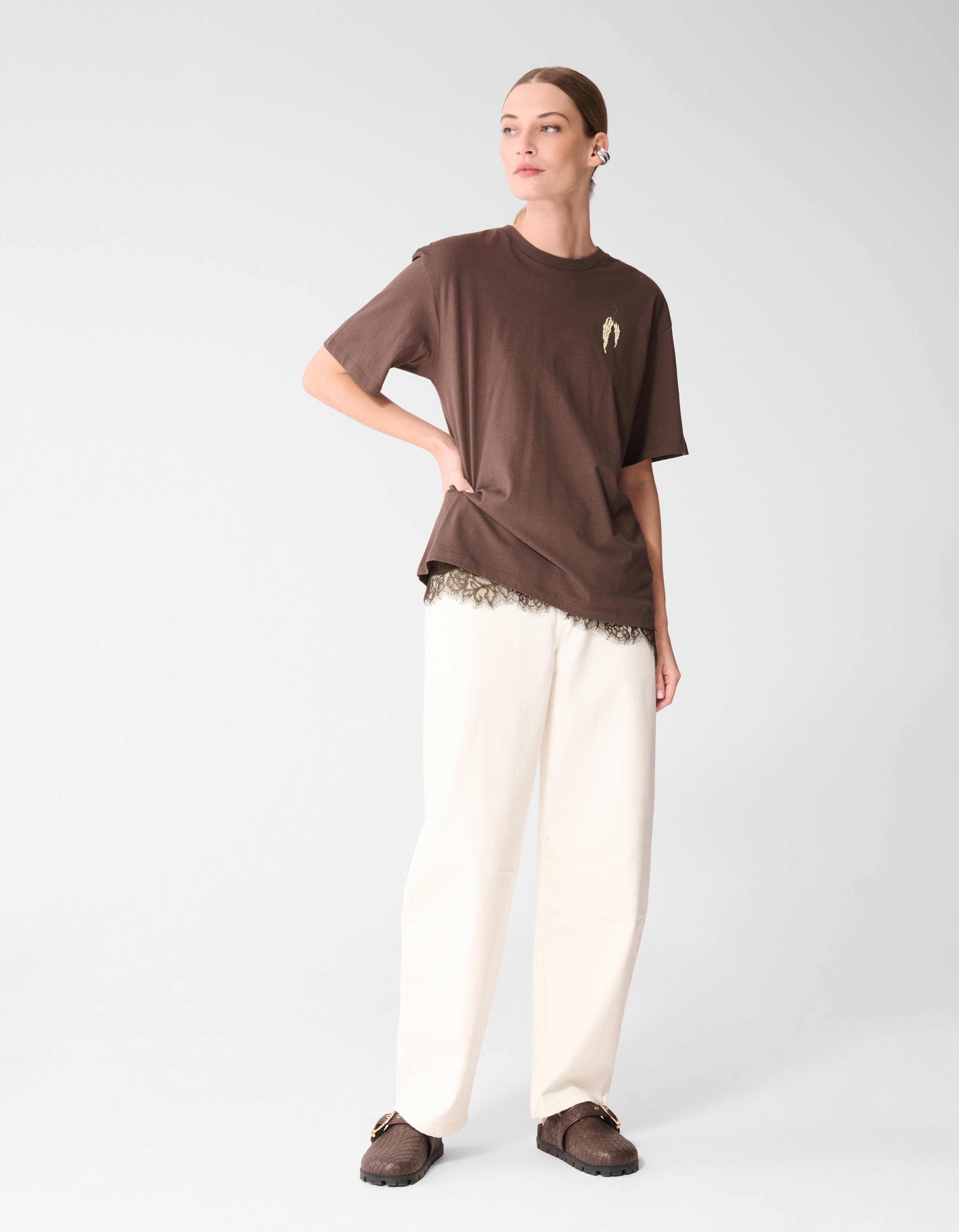 Pepper Artwork T-Shirt Braun SHOEBY WOMEN