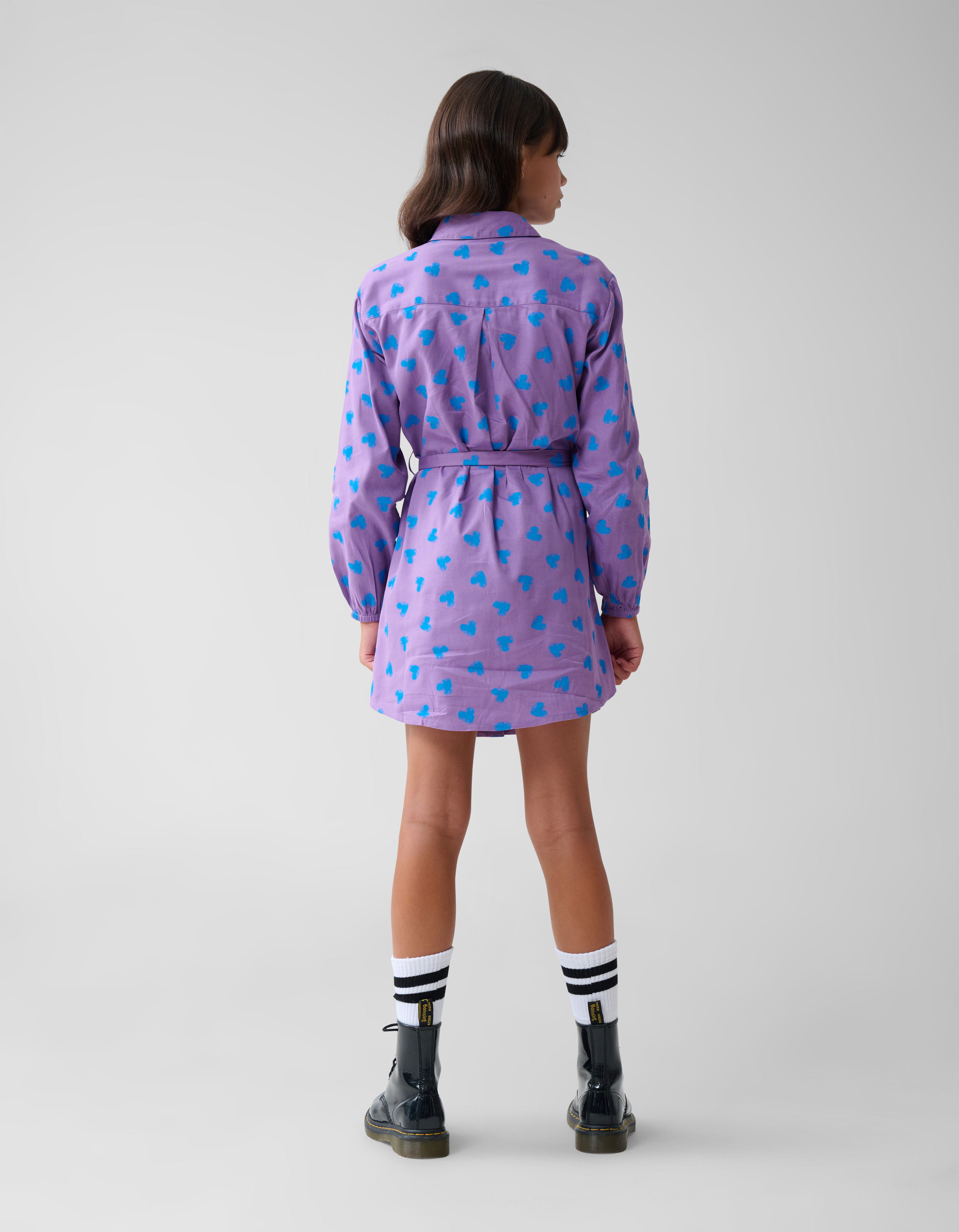 Herz bedrucktes Kleid Lila SHOEBY GIRLS