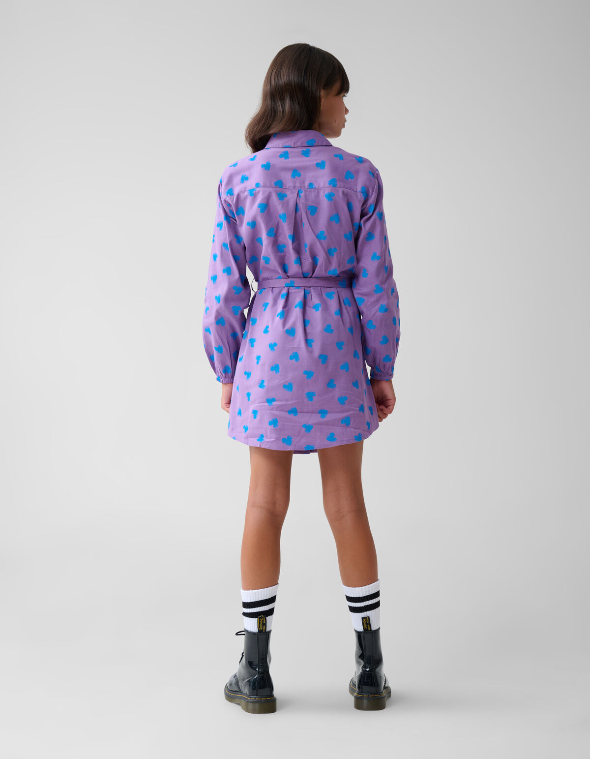 Herz bedrucktes Kleid Lila SHOEBY GIRLS