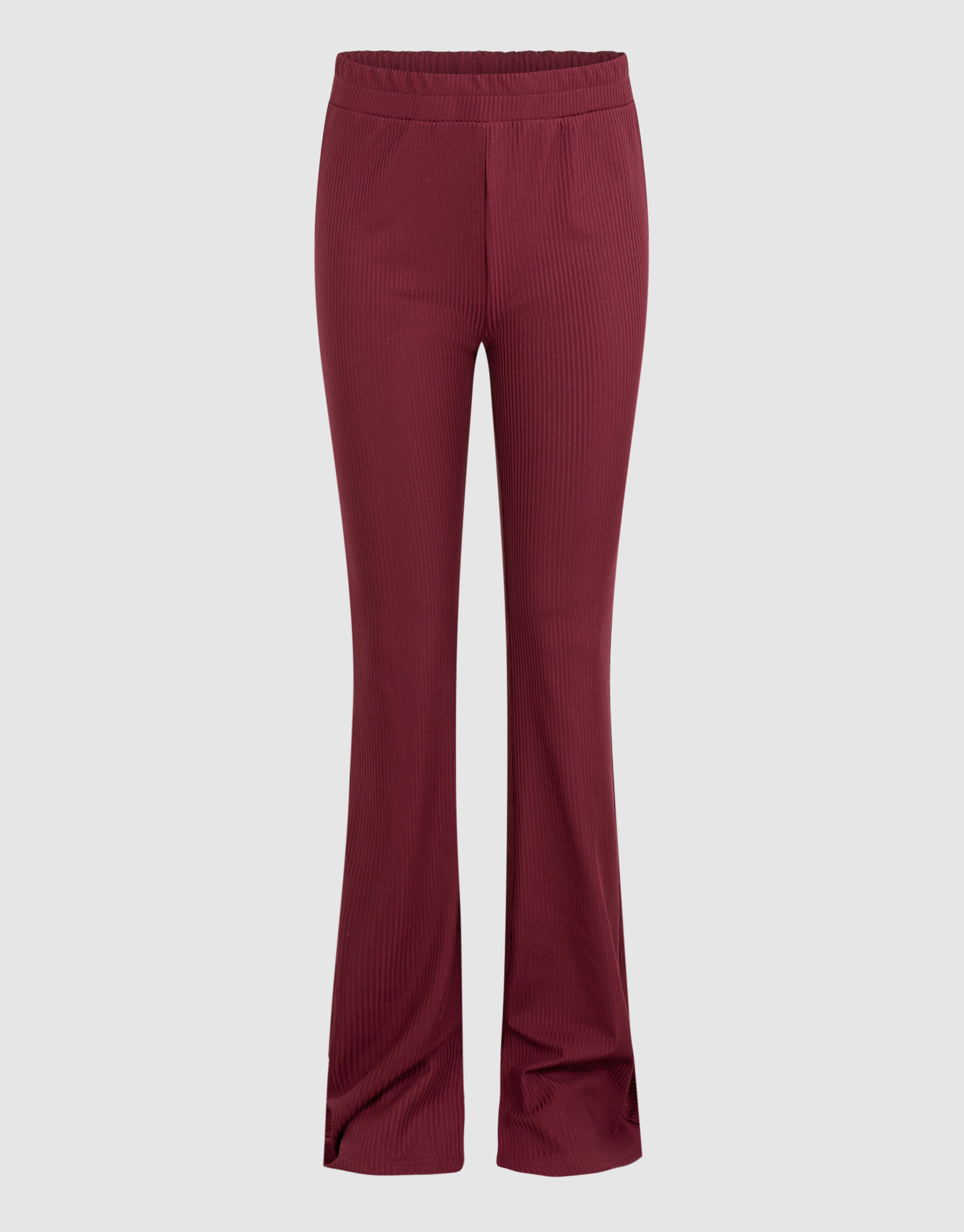 Einfarbige, gerippte Hose mit ausgestelltem Schnit SHOEBY GIRLS