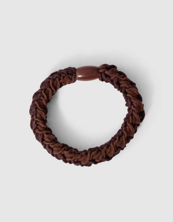 Geflochtenes Haargummi Braun SHOEBY ACCESSOIRES