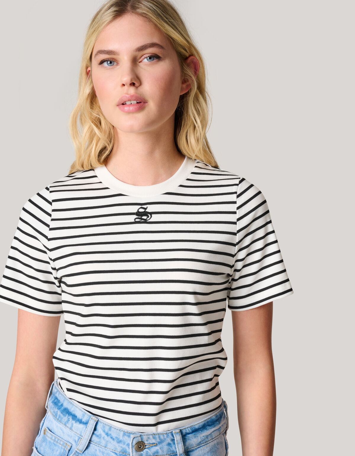 Shoeby Logo T-shirt Gestreept SHOEBY WOMEN