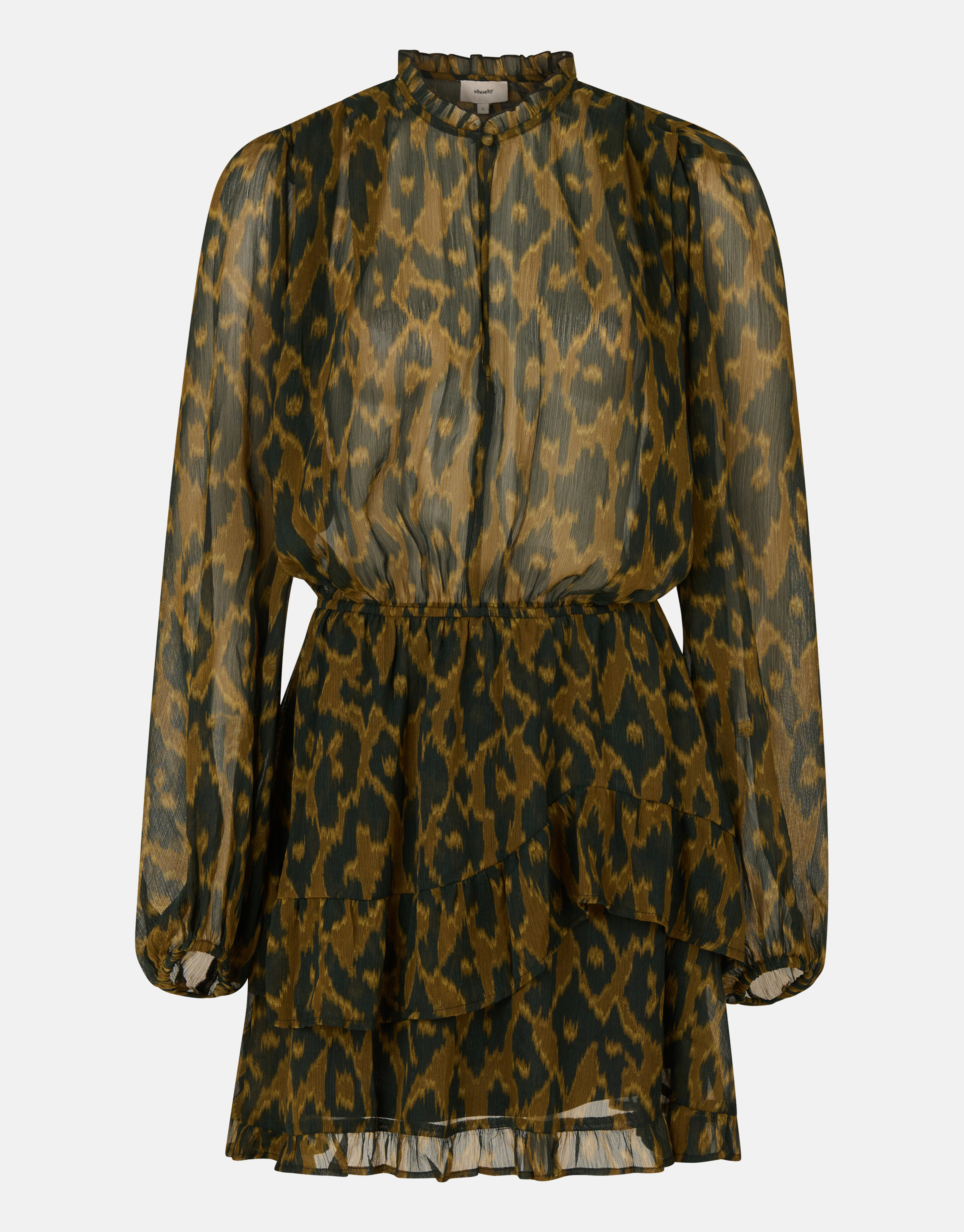 Leopardenmuster-Kleid Dunkelgrün SHOEBY WOMEN