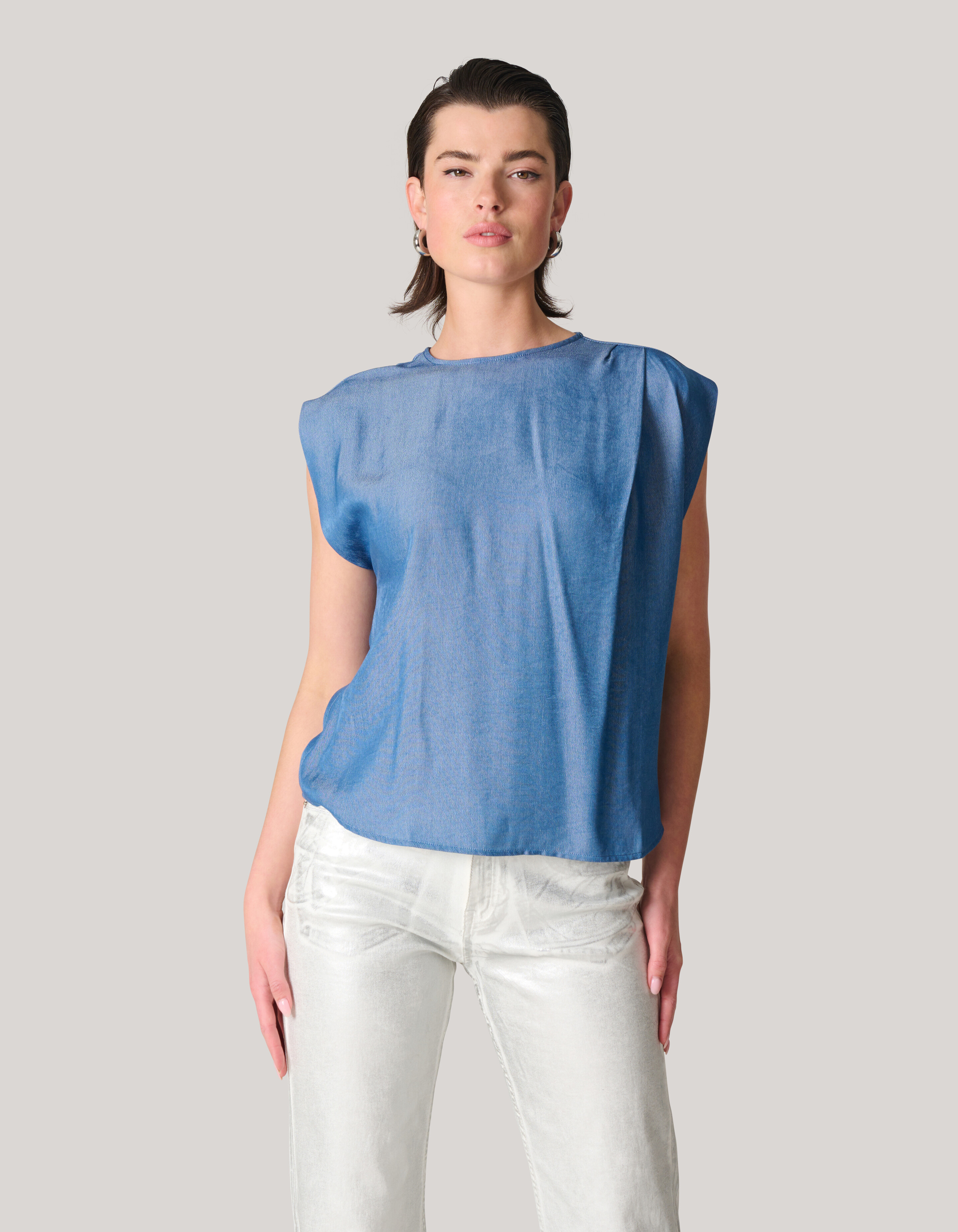 Plissee-Oberteil Blau SHOEBY WOMEN