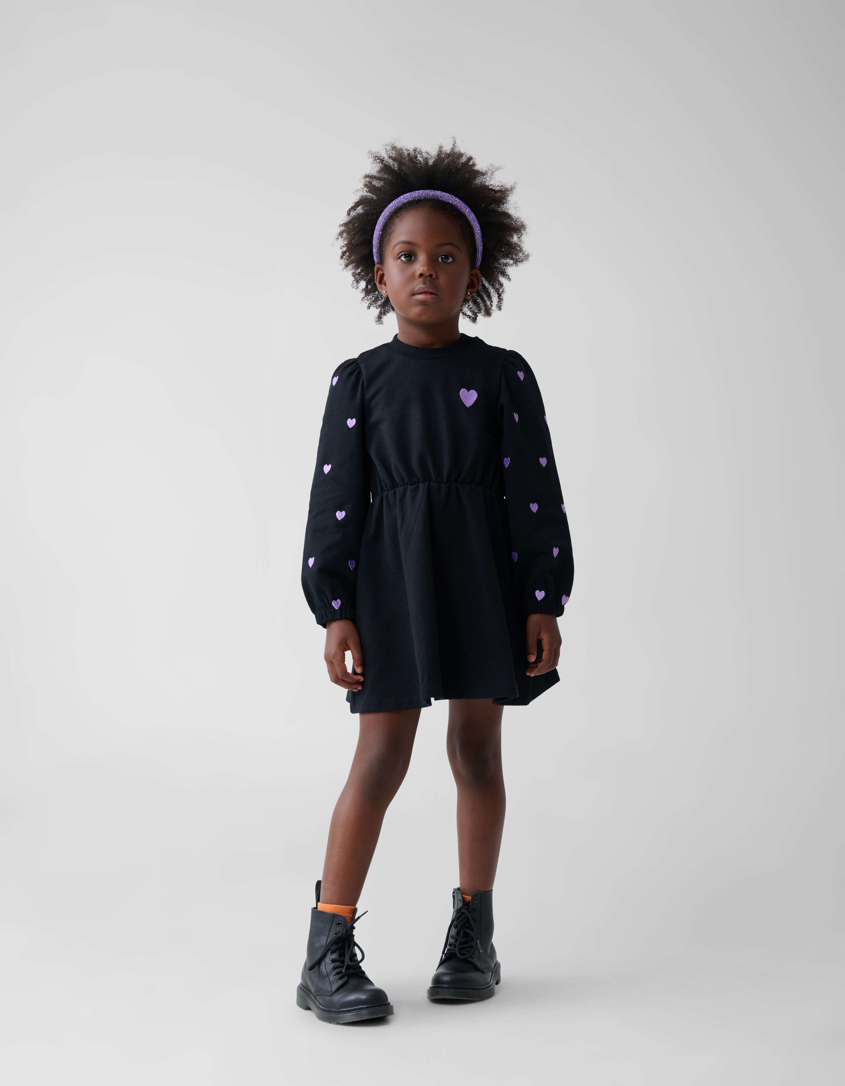 Sweat Puff Dress Schwarz SHOEBY GIRLS